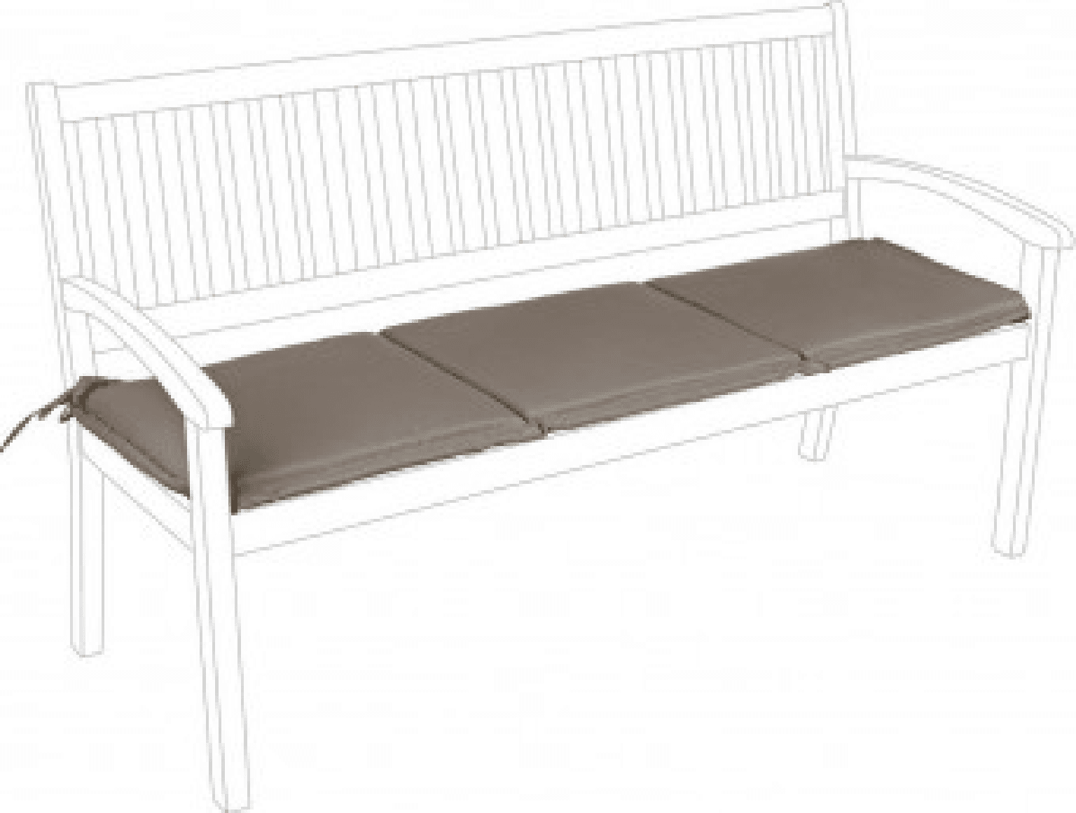 Cuscino da esterno per Panca 3 Posti in Polyestere 180 gr in Cuscini per divani Decor Space - Altamura, commercioVirtuoso.it