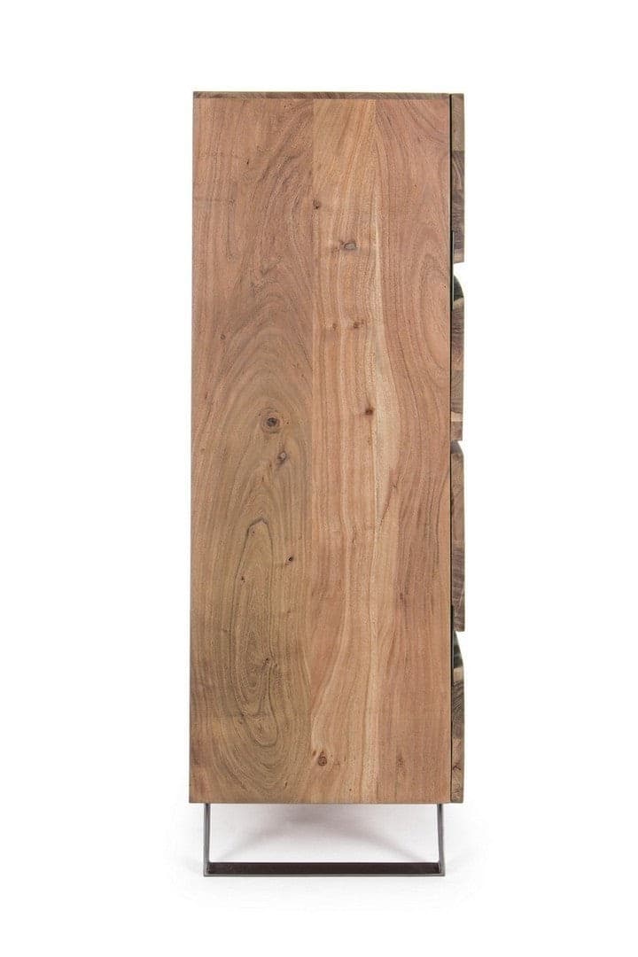 Credenza "Aron" con struttura in legno di acacia e gambe in acciaio, stile moderno in Credenze Decor Space - Altamura, commercioVirtuoso.it