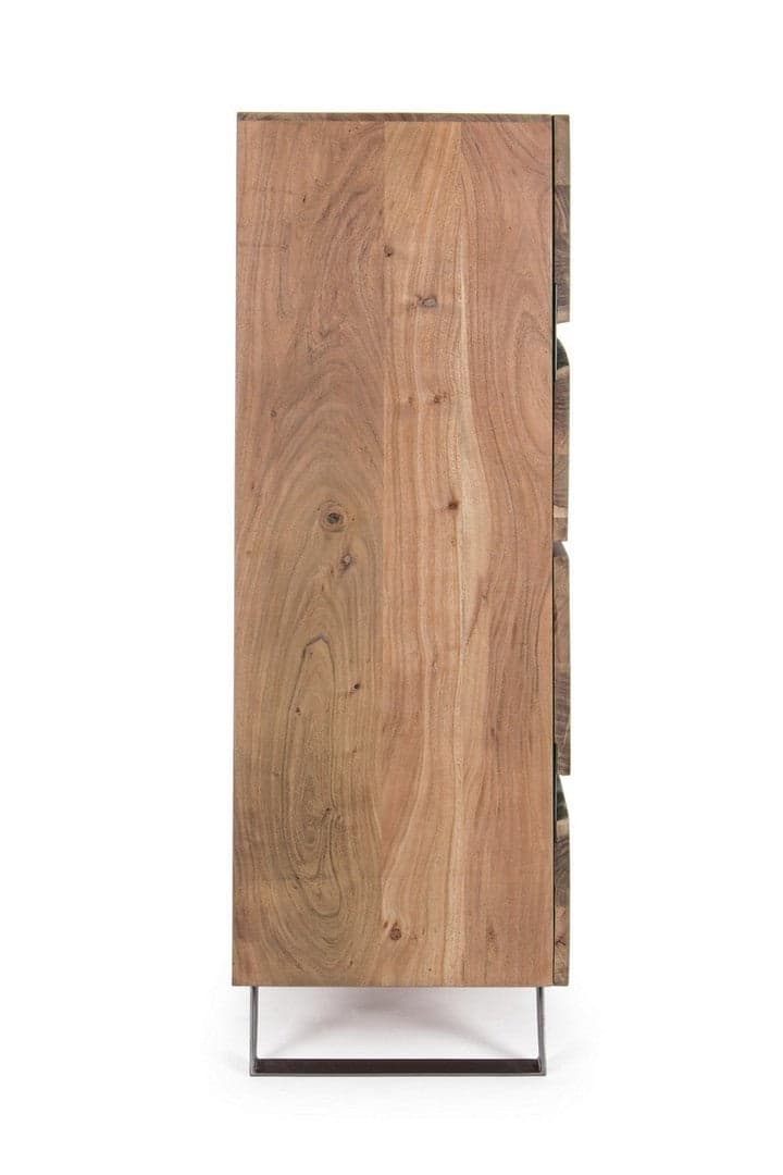 Credenza "Aron" con struttura in legno di acacia e gambe in acciaio, stile moderno in Credenze Decor Space - Altamura, commercioVirtuoso.it
