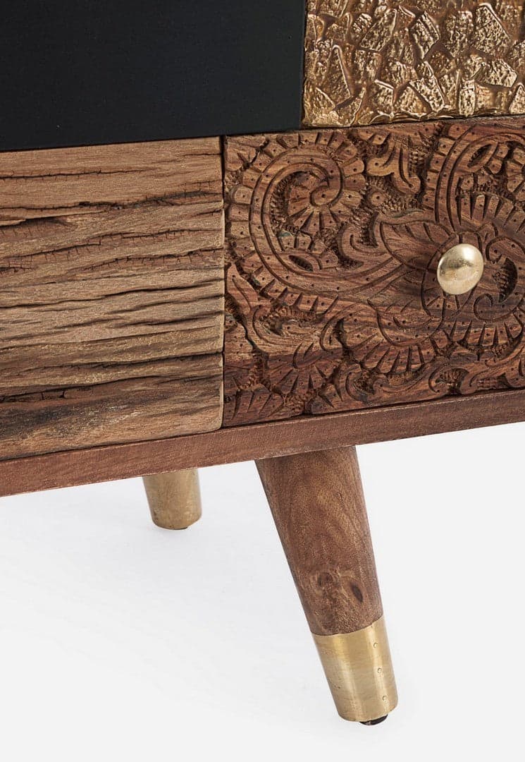 Credenza "Dhaval" con struttura in legno di mango, mobile in stile moderno in Credenze Decor Space - Altamura, commercioVirtuoso.it
