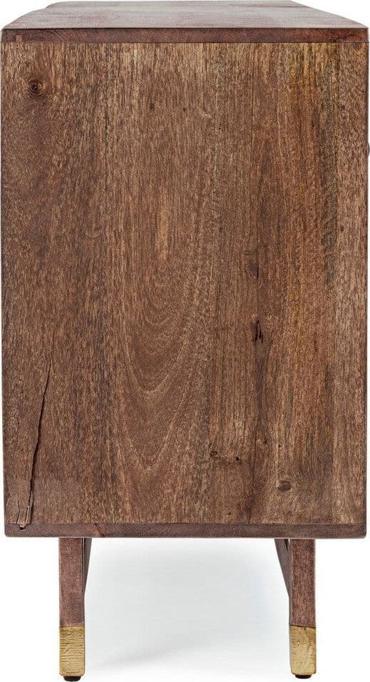 Credenza "Dhaval" con struttura in legno di mango, mobile in stile moderno - 21