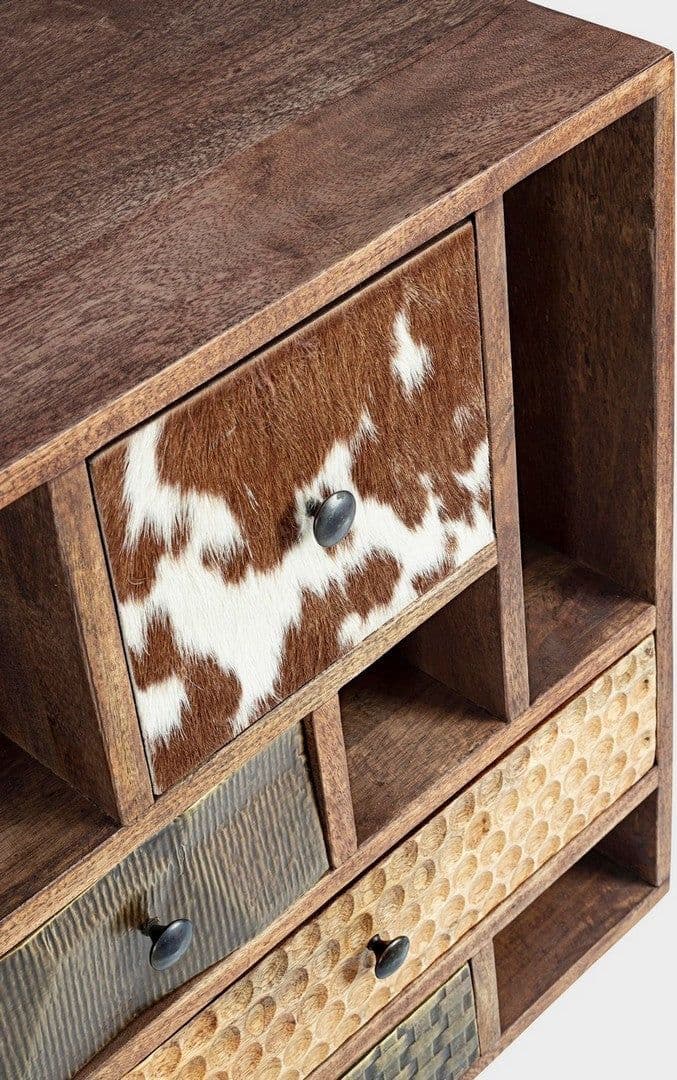 Credenza "Dhaval" con struttura in legno di mango, mobile in stile moderno - 25