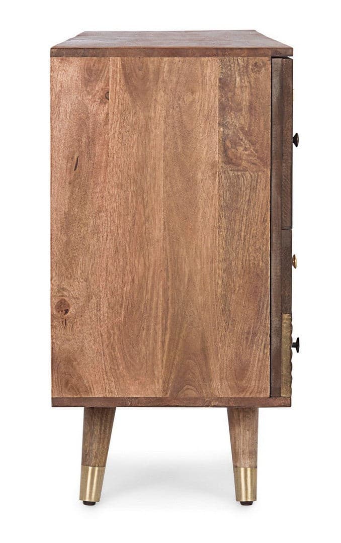 Credenza "Dhaval" con struttura in legno di mango, mobile in stile moderno in Credenze Decor Space - Altamura, commercioVirtuoso.it