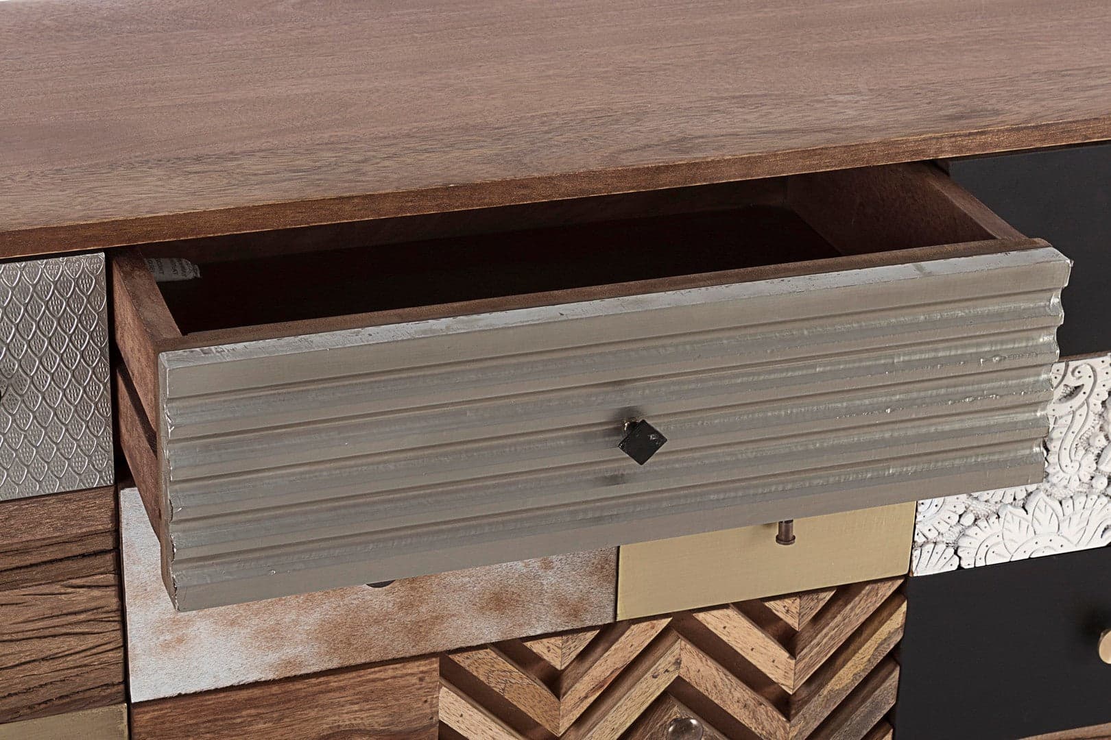 Credenza "Dhaval" con struttura in legno di mango, mobile in stile moderno in Credenze Decor Space - Altamura, commercioVirtuoso.it