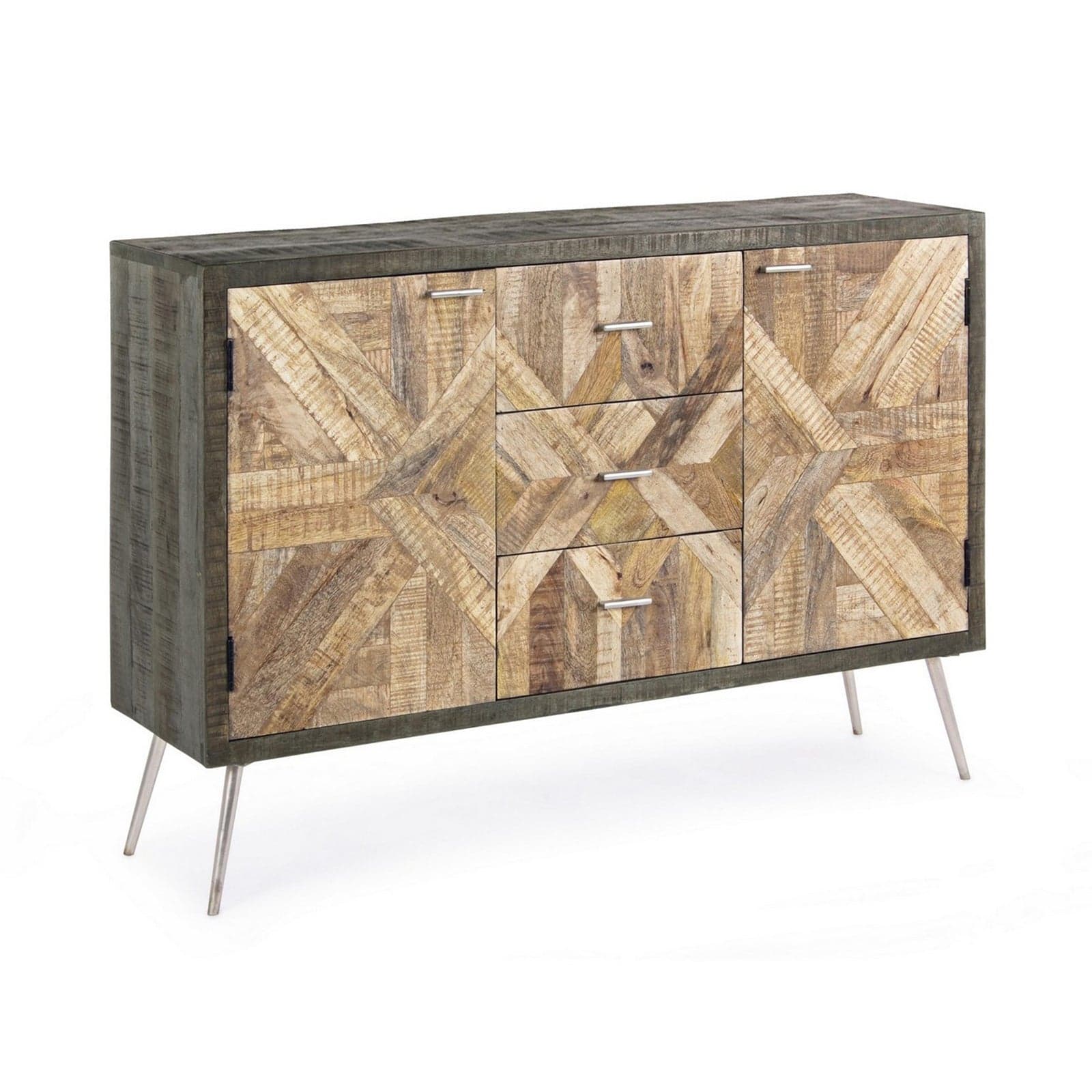 Credenza "Norwood" con struttura in legno di mango, mobile in stile industriale in Credenze Decor Space - Altamura, commercioVirtuoso.it