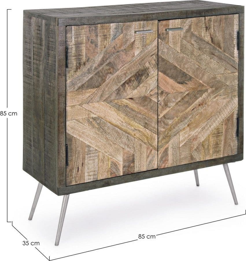 Credenza "Norwood" con struttura in legno di mango, mobile in stile industriale in Credenze Decor Space - Altamura, commercioVirtuoso.it