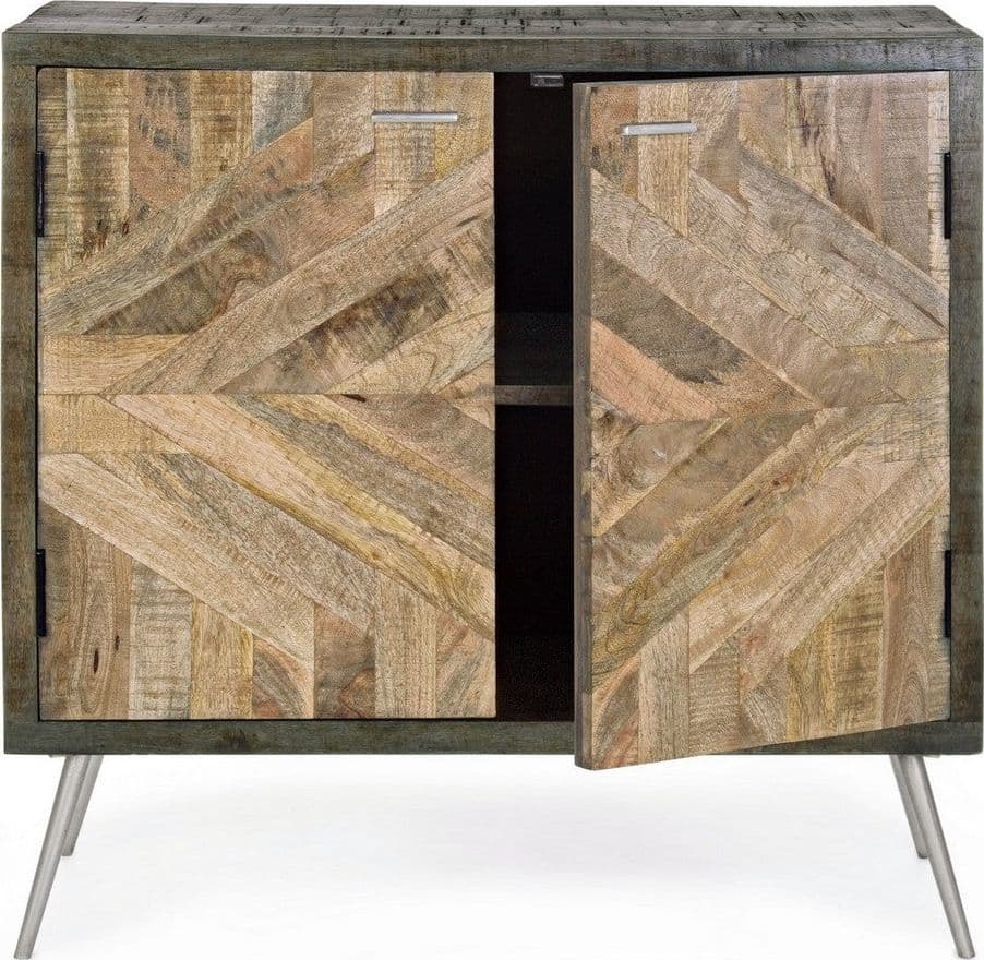Credenza "Norwood" con struttura in legno di mango, mobile in stile industriale in Credenze Decor Space - Altamura, commercioVirtuoso.it