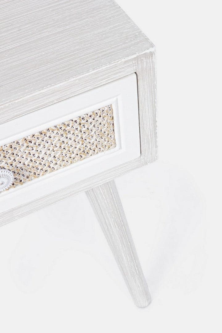 Comodino "Montiel" per camera, struttura in Mdf, Pomelli In Metallo in Comodini Decor Space - Altamura, commercioVirtuoso.it