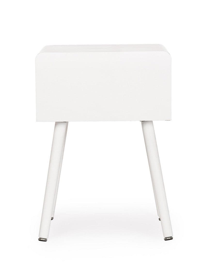Comodino "Charley" per camera, Struttura In Mdf, Piano E Schienale In Mdf in Comodini Decor Space - Altamura, commercioVirtuoso.it