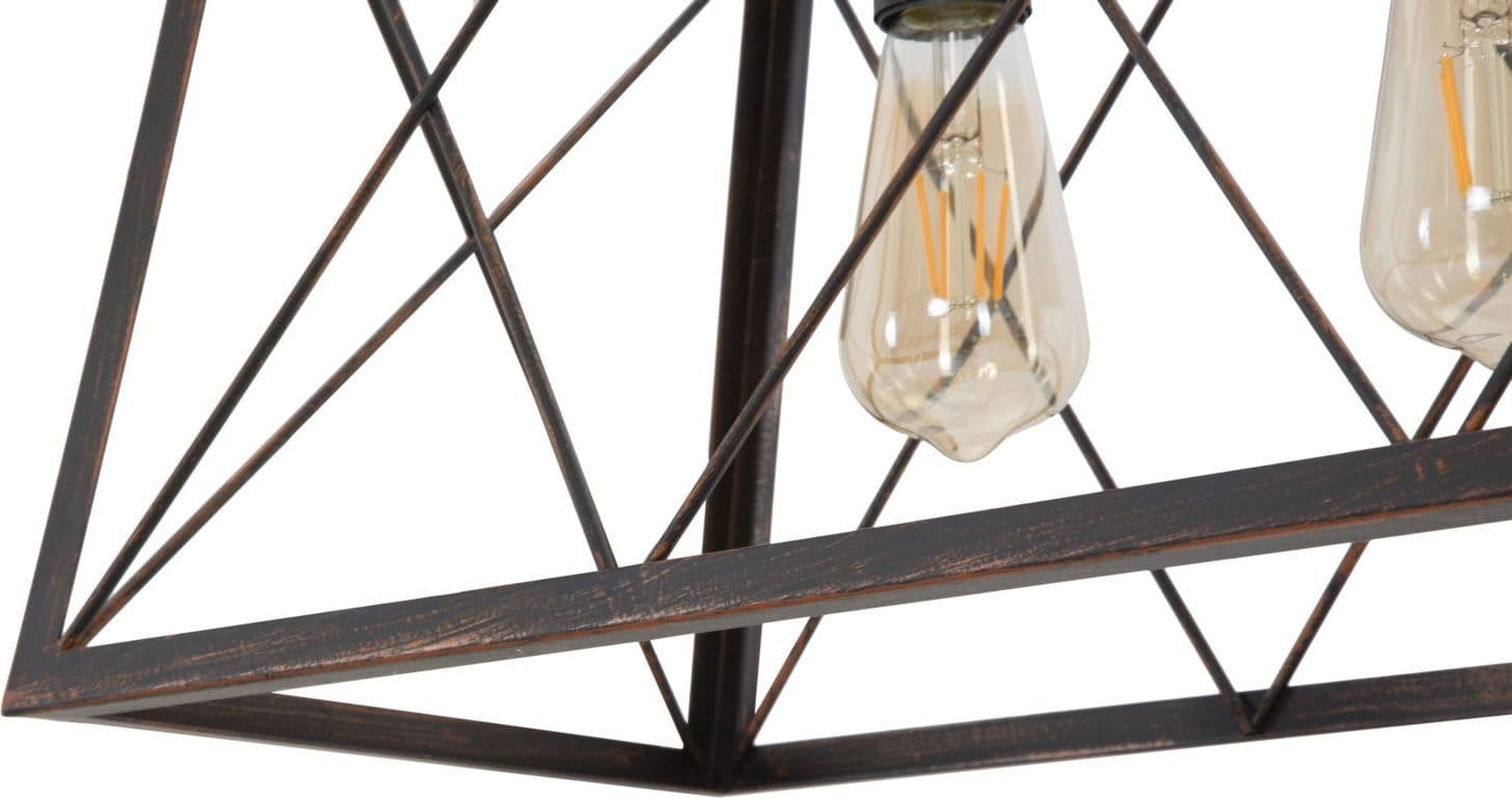 Lampada "Industry" struttura in metallo con 4 luci per interni in Applique Decor Space - Altamura, commercioVirtuoso.it