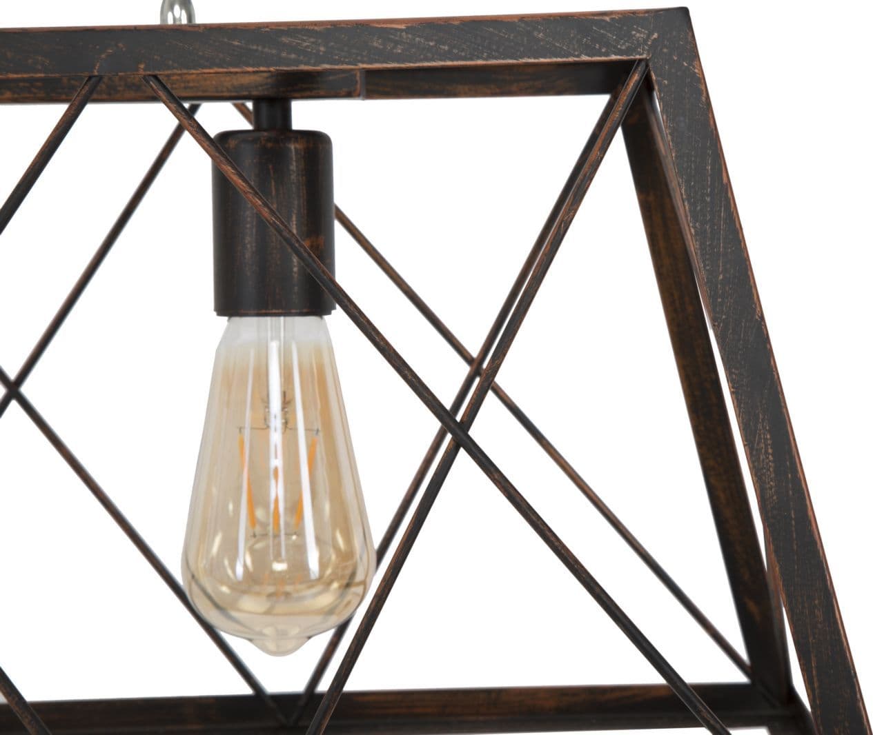 Lampada "Industry" struttura in metallo con 4 luci per interni in Applique Decor Space - Altamura, commercioVirtuoso.it