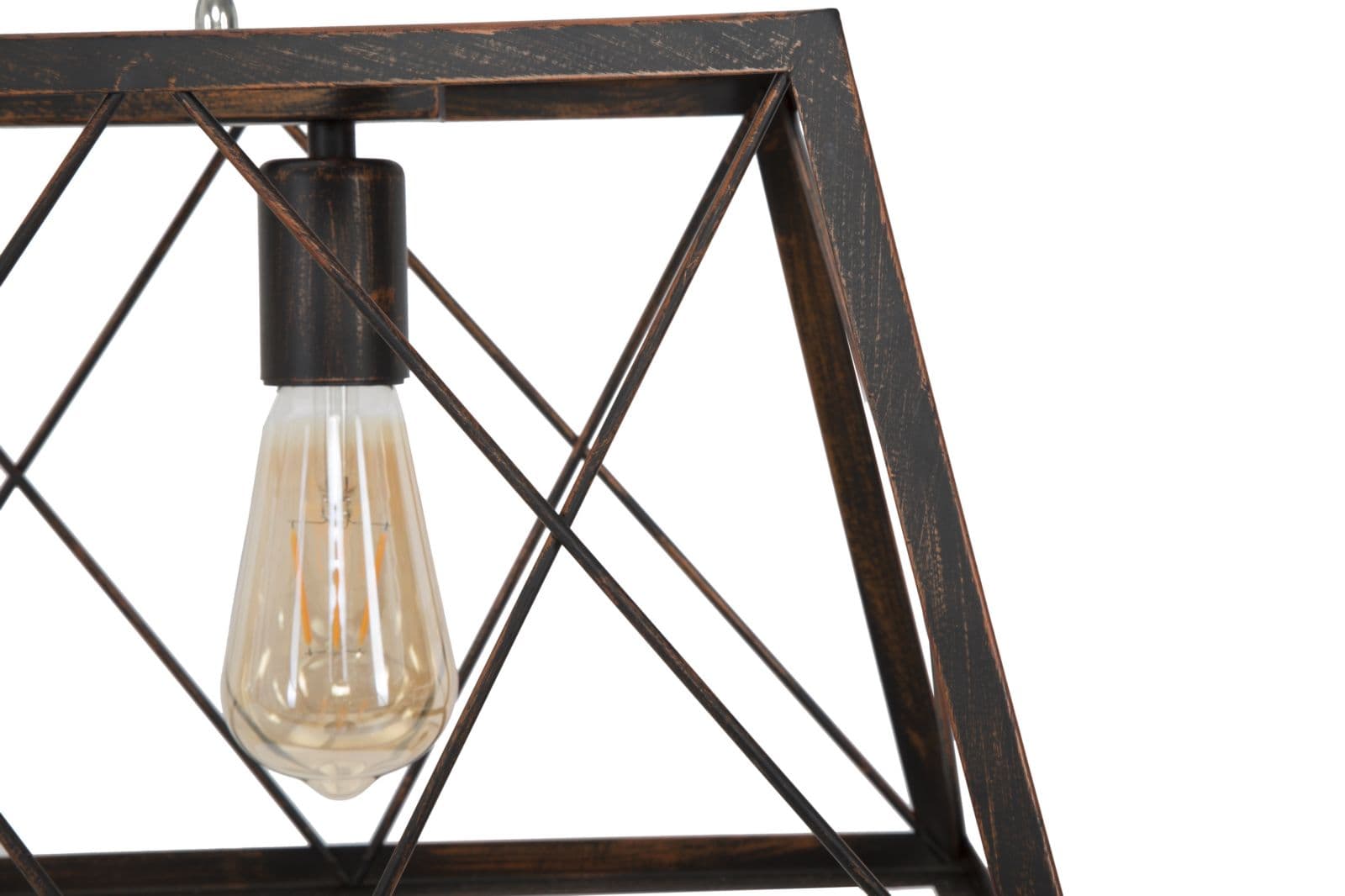 Lampada "Industry" struttura in metallo con 4 luci per interni in Applique Decor Space - Altamura, commercioVirtuoso.it