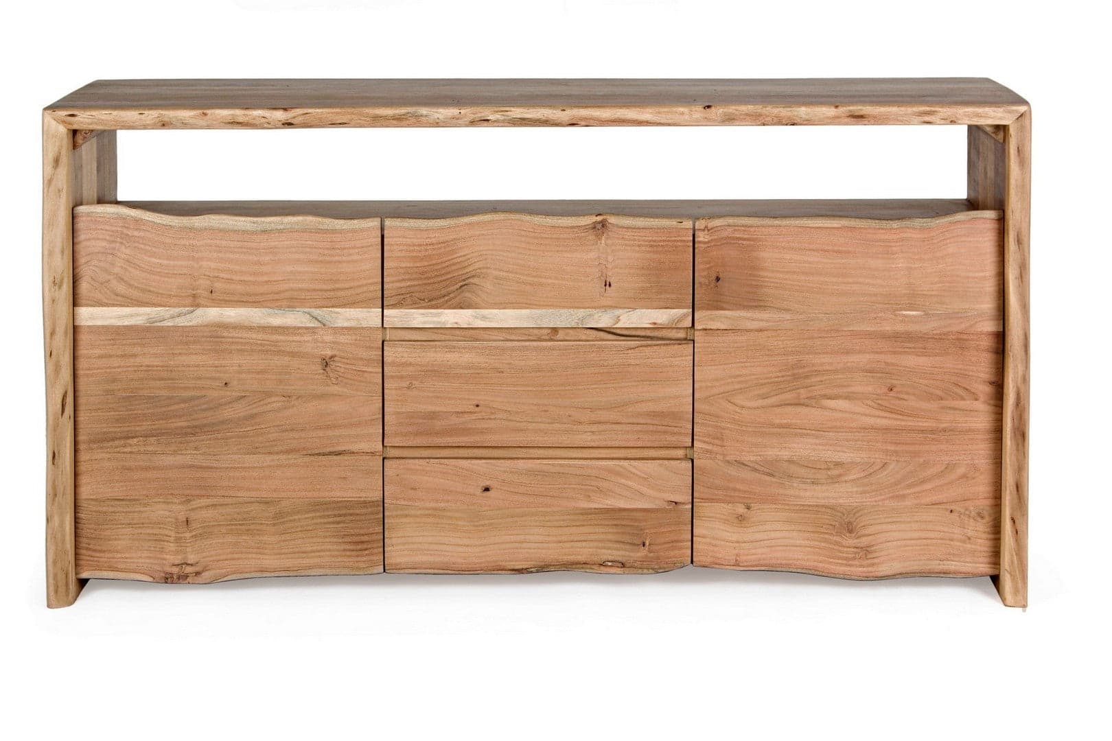 Credenza "Eneas", 2 ante e 3 cassetti, struttura in legno di acacia, 160 cm in Credenze Decor Space - Altamura, commercioVirtuoso.it