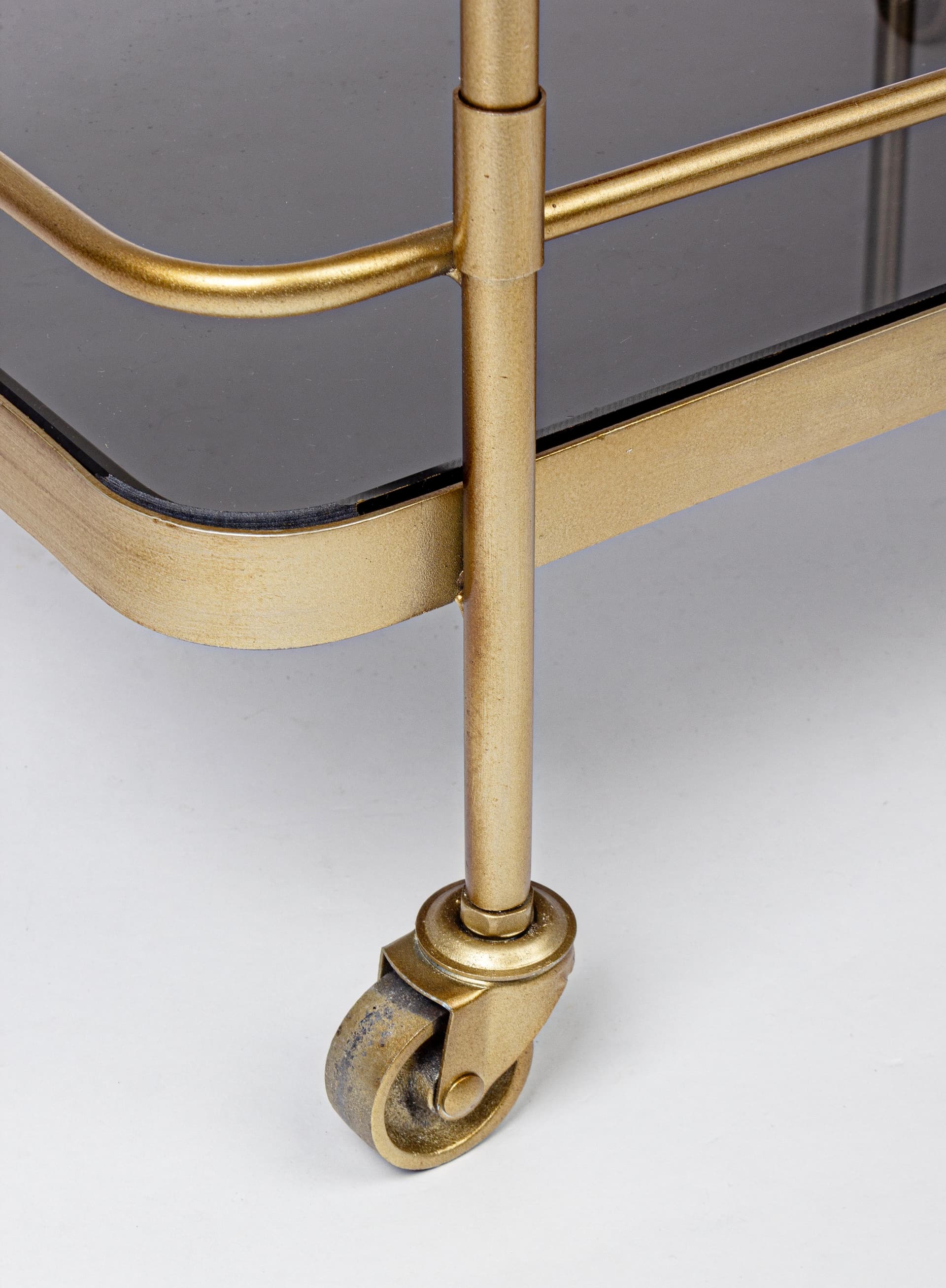 Carrello "Orabel" in acciaio piani in vetro temperato h 72 cm in Carrelli da portata Decor Space - Altamura, commercioVirtuoso.it