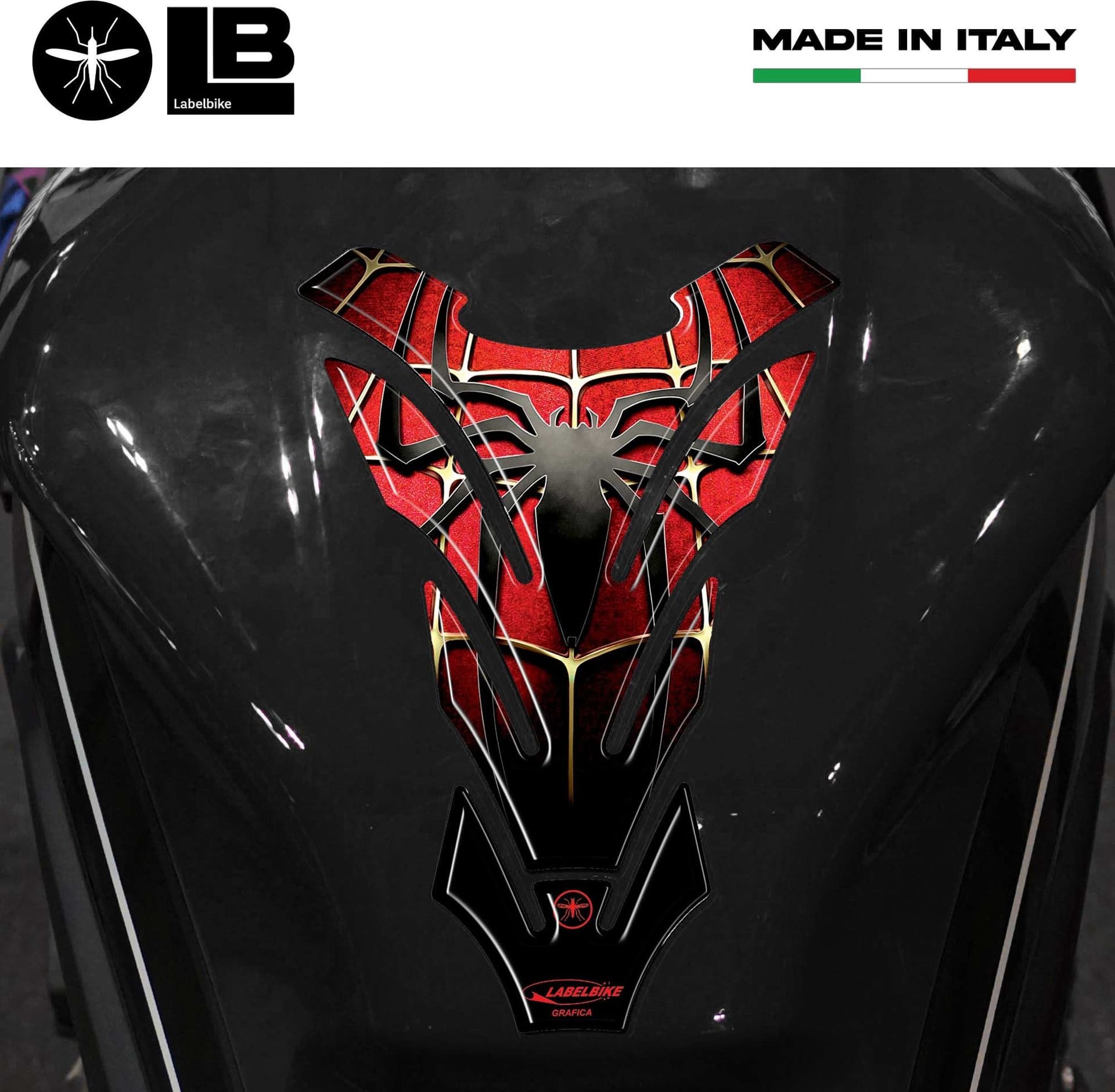 PARASERBATOIO 3D SPIDER MAN ADESIVI per SERBATOIO MOTO UOMO RAGNO SPIDERMAN - 2
