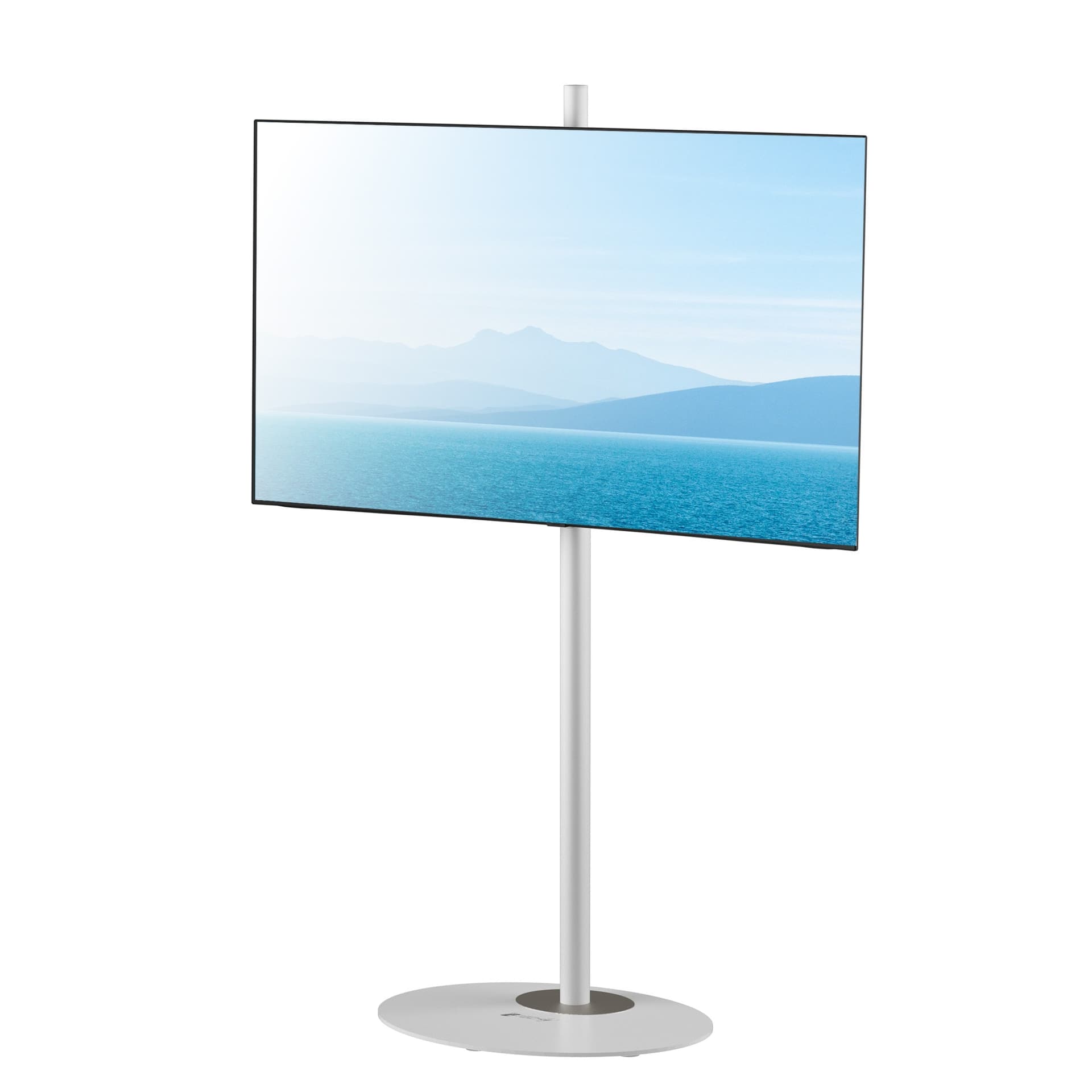 Stand da Pavimento TV/LED LCD 42''-65'' con Base Ovale Bianco - 8