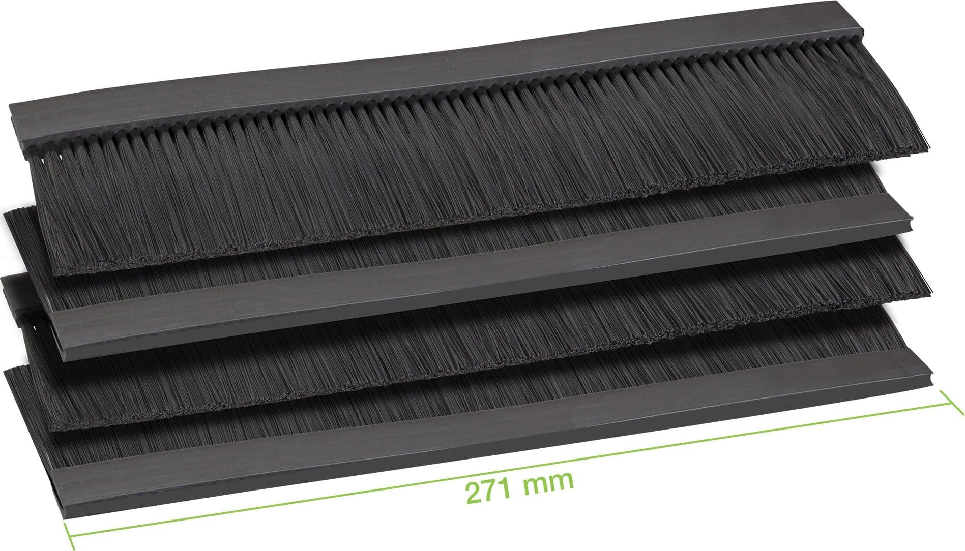 Quattro Spazzole Ingresso Cavi per Armadio Rack 271 mm - 12