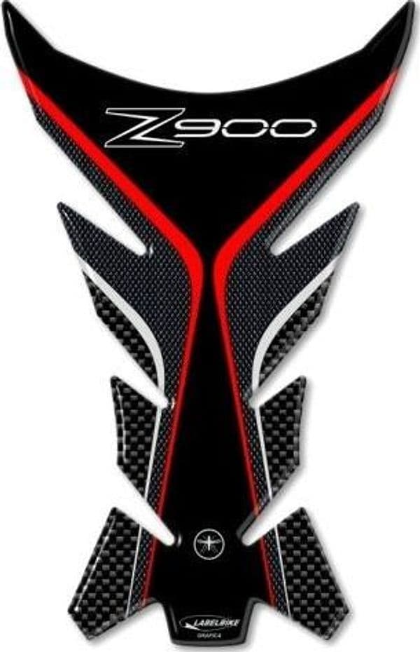 Protezione Serbatoio 3D Paraserbatoio compatibile con Kawasaki Z900 Rosso - 2