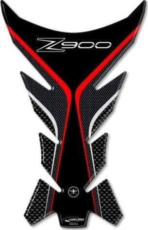 Protezione Serbatoio 3D Paraserbatoio compatibile con Kawasaki Z900 Rosso - 2