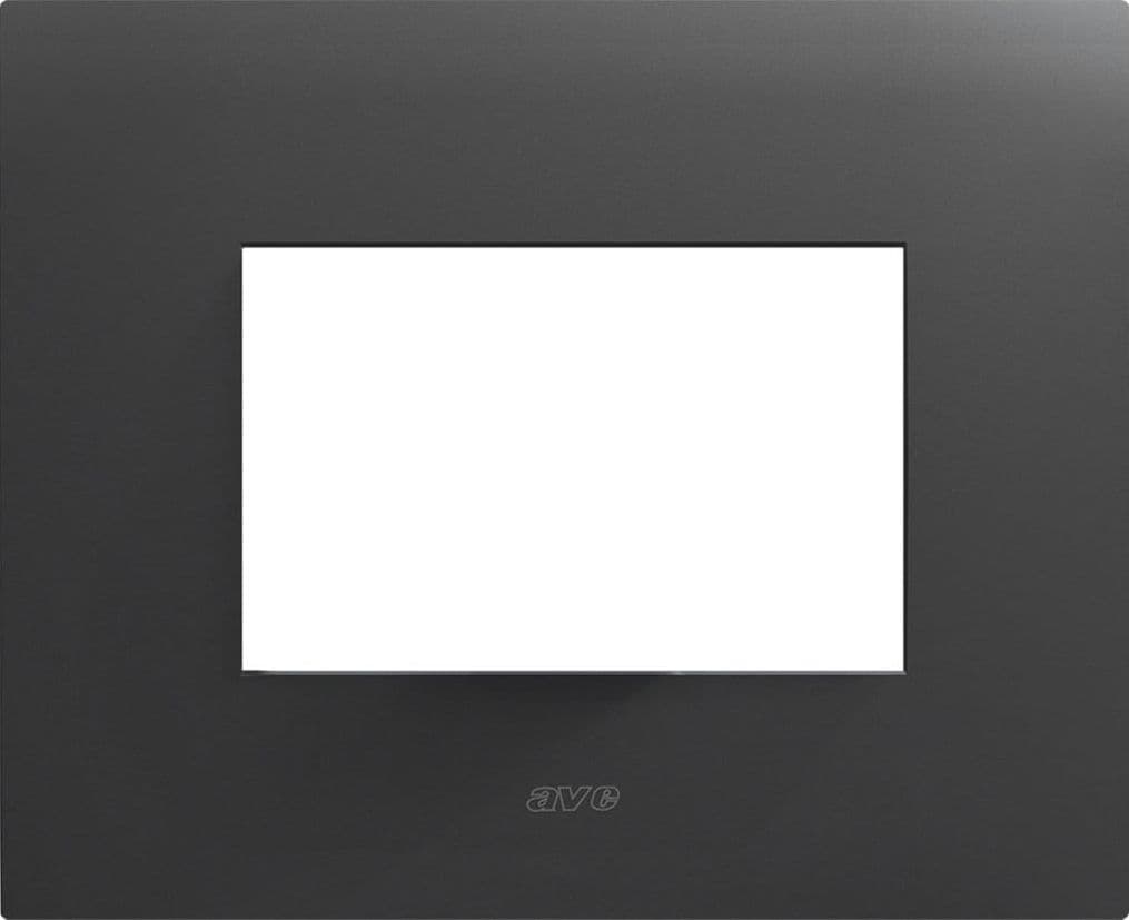 Placca Serie Smart44 in Metallo 3 Moduli Grigio - 3