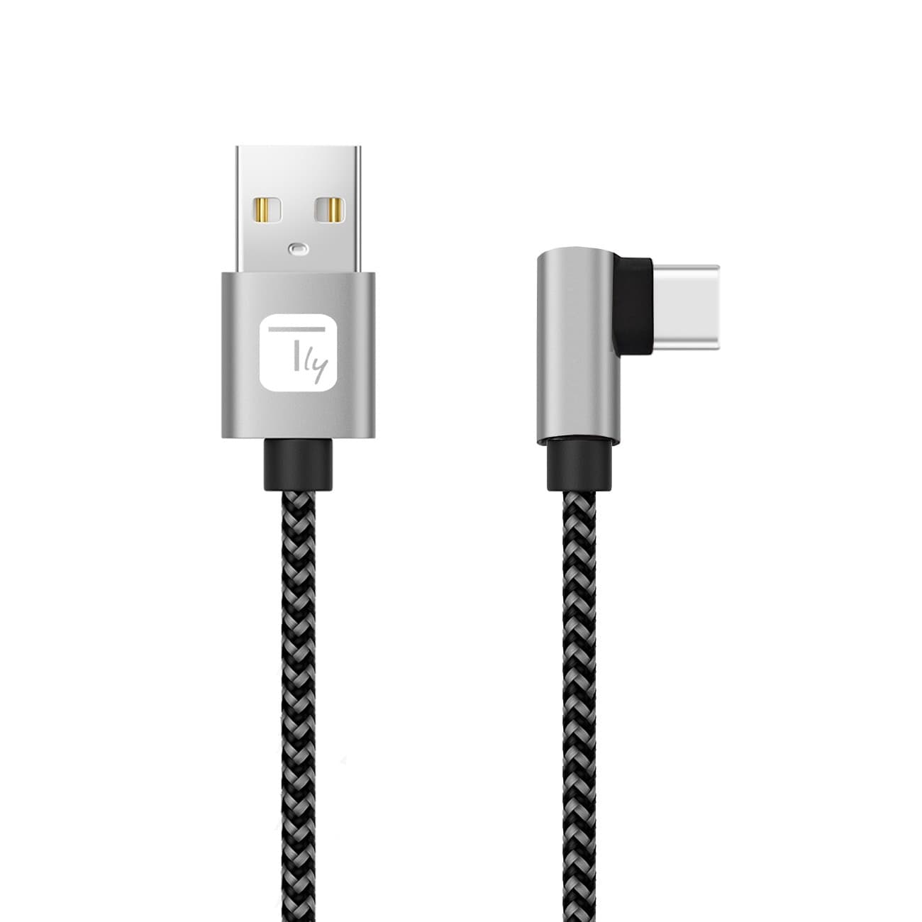 Cavo USB A Maschio 2.0 / USB-C&trade Maschio Angolato 2A 2 m Alluminio - 7
