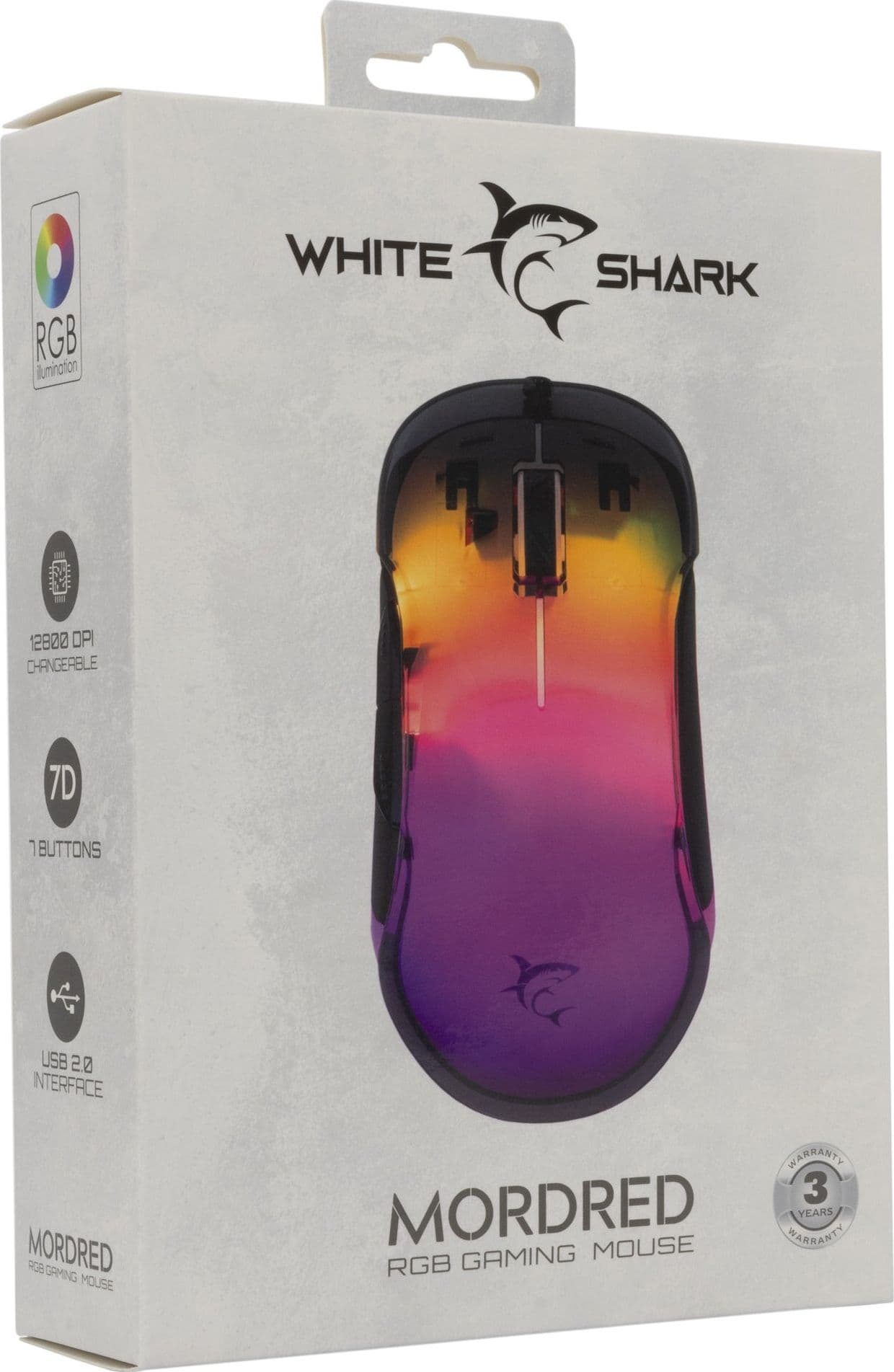 Mouse Ottico USB Gaming 12800 Dpi 7 Tasti Retroilluminazione LED RGB Nero, MORDRED - 8