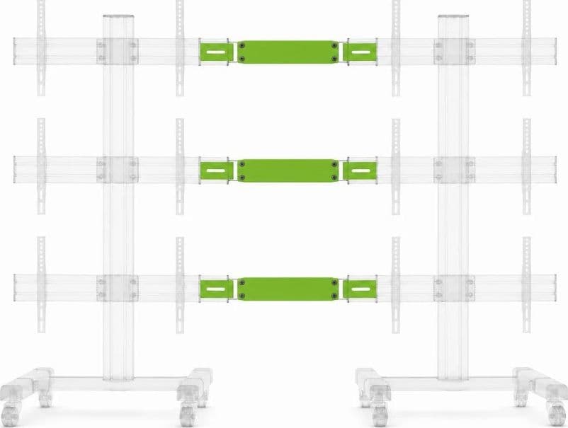 Kit Staffe e Braccio di Giunzione per Supporto Video Wall da Pavimento - 10