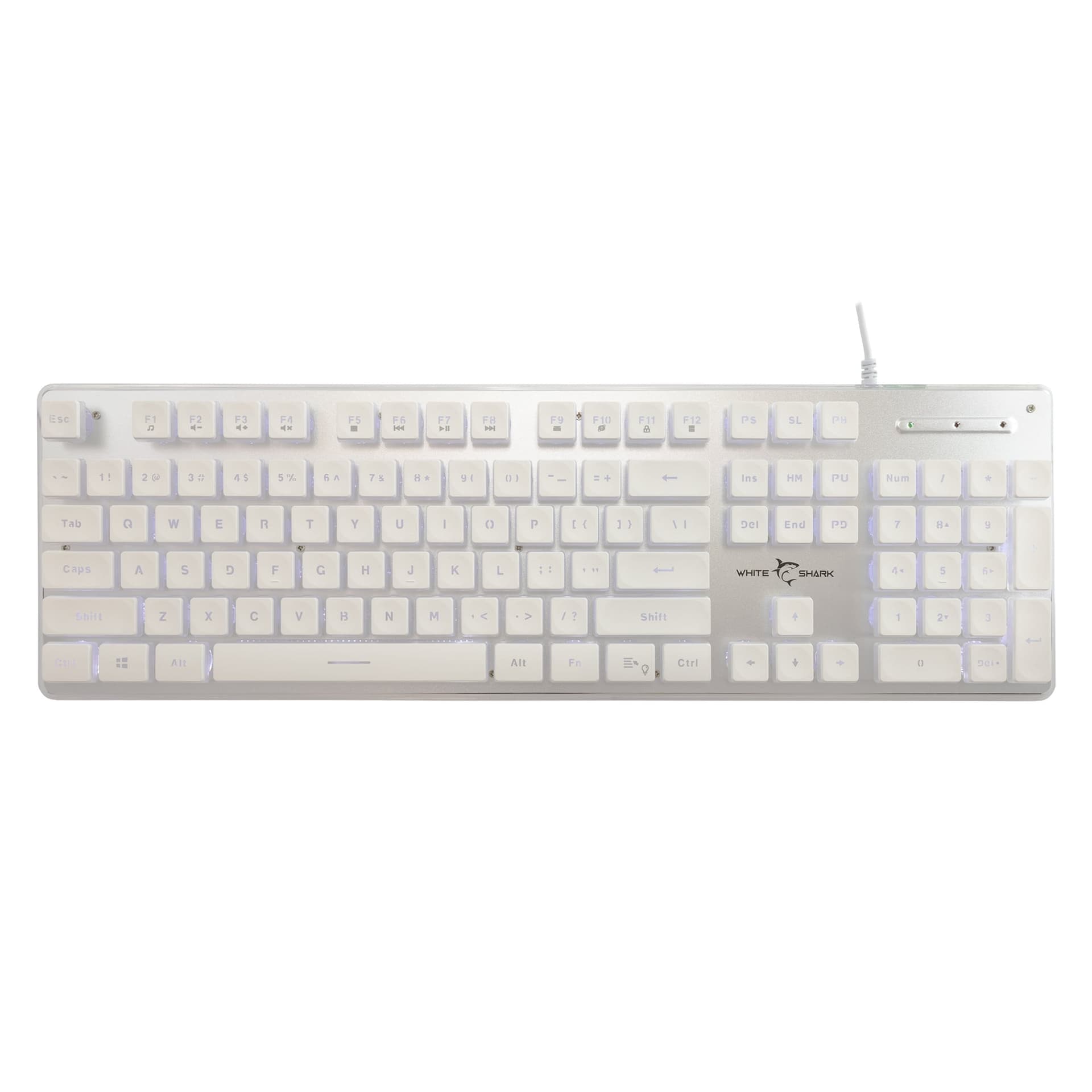 Tastiera Gaming USB 104 Tasti con Retroilluminazione LED Bianco - 11
