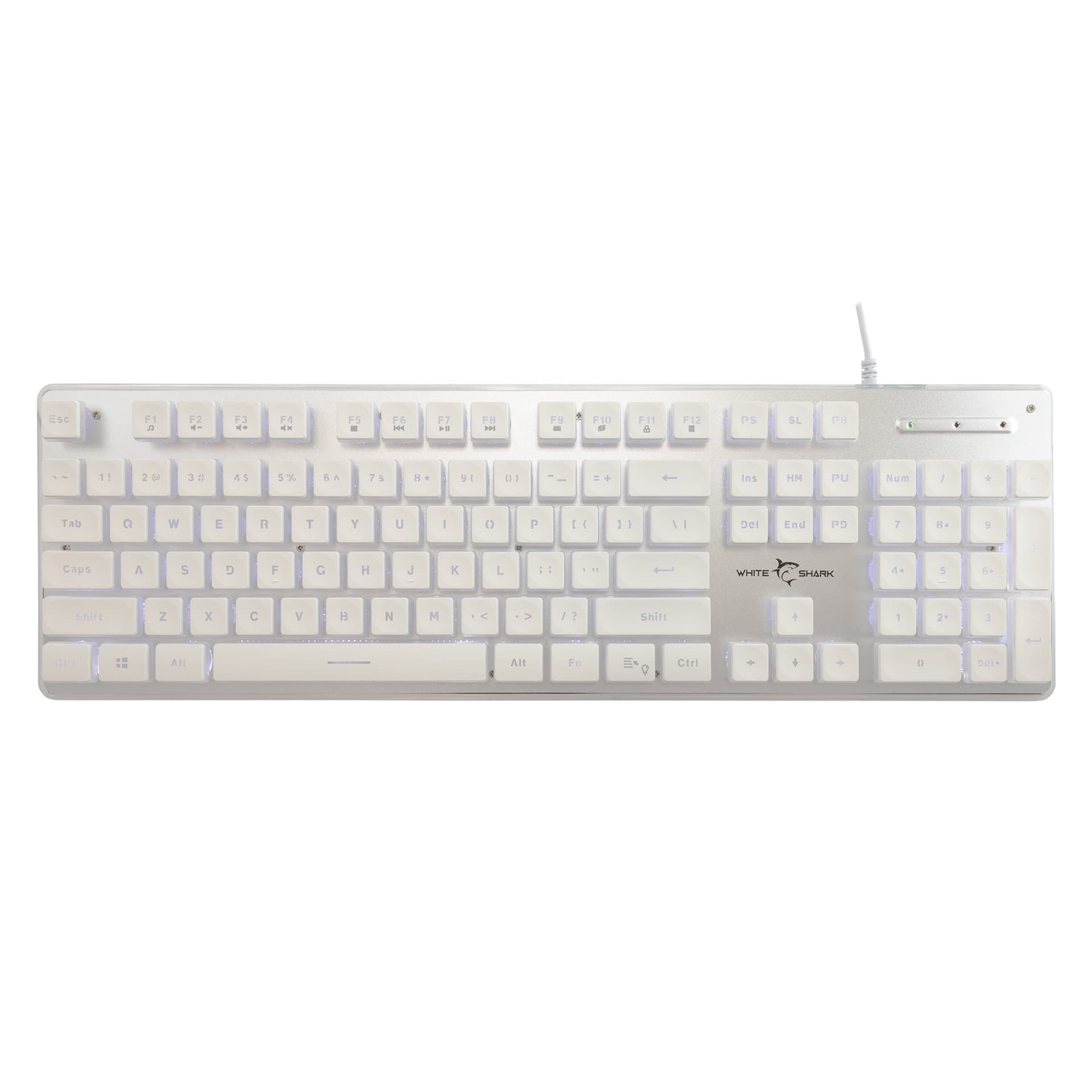 Tastiera Gaming USB 104 Tasti con Retroilluminazione LED Bianco - 8