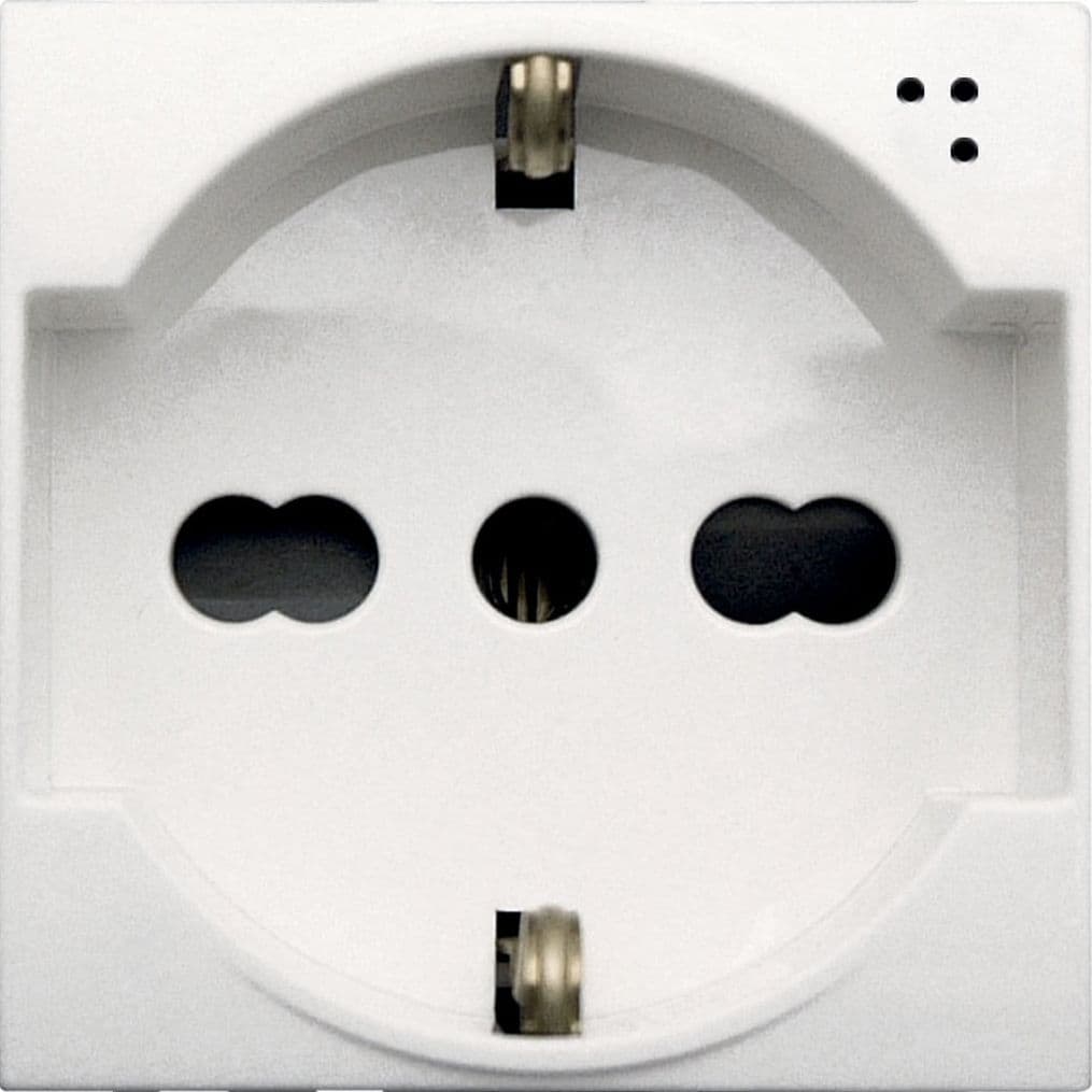 WHITEK S44 Presa Schuko Bipasso 2P+T 10/16A 250V Bianco Opaco, 446090/15TS - 5