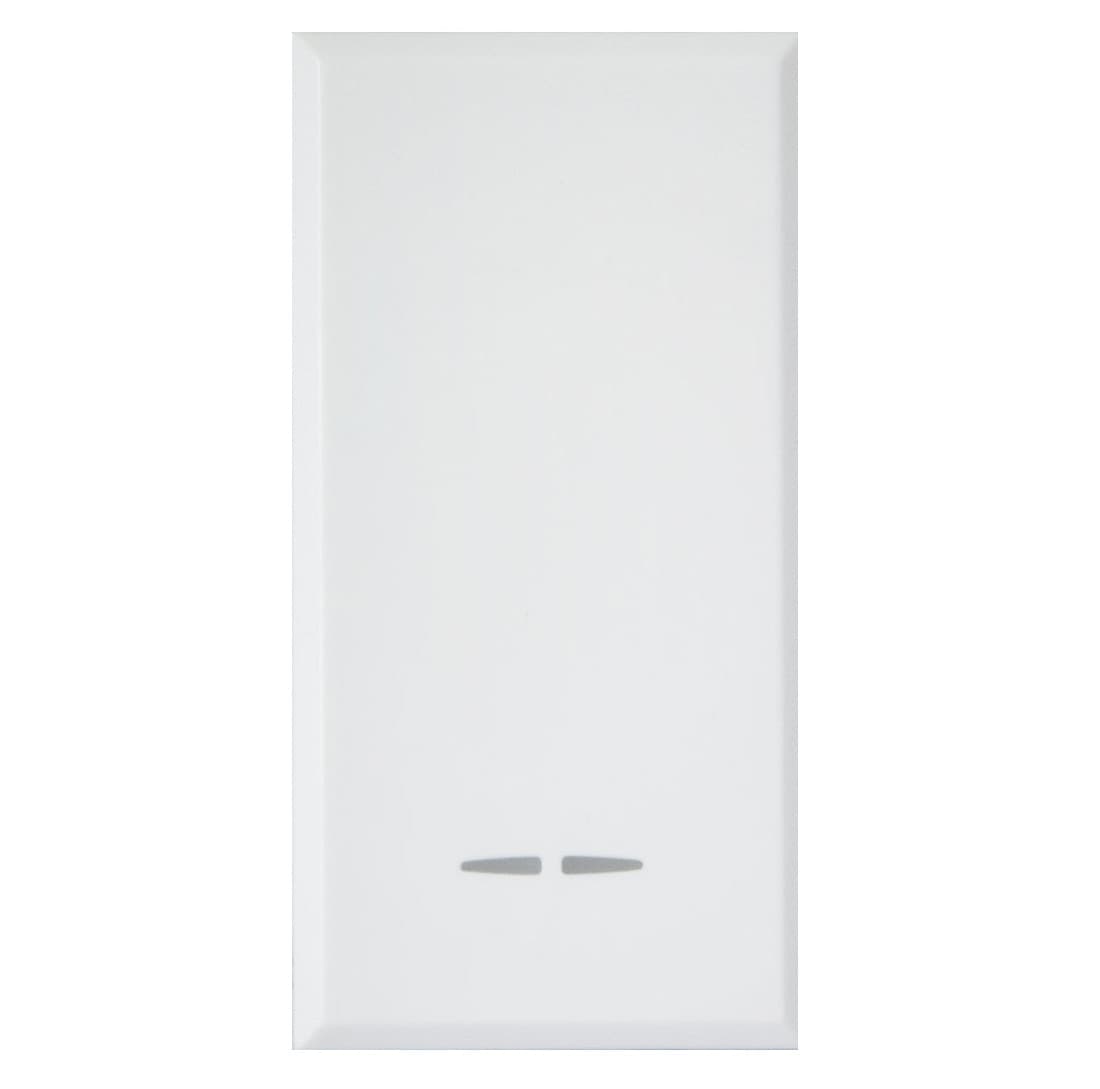 WHITEK S44 Pulsante Tasto con Gemma N.A. 1P 10A Illuminabile 1 Modulo Bianco Opaco - 4