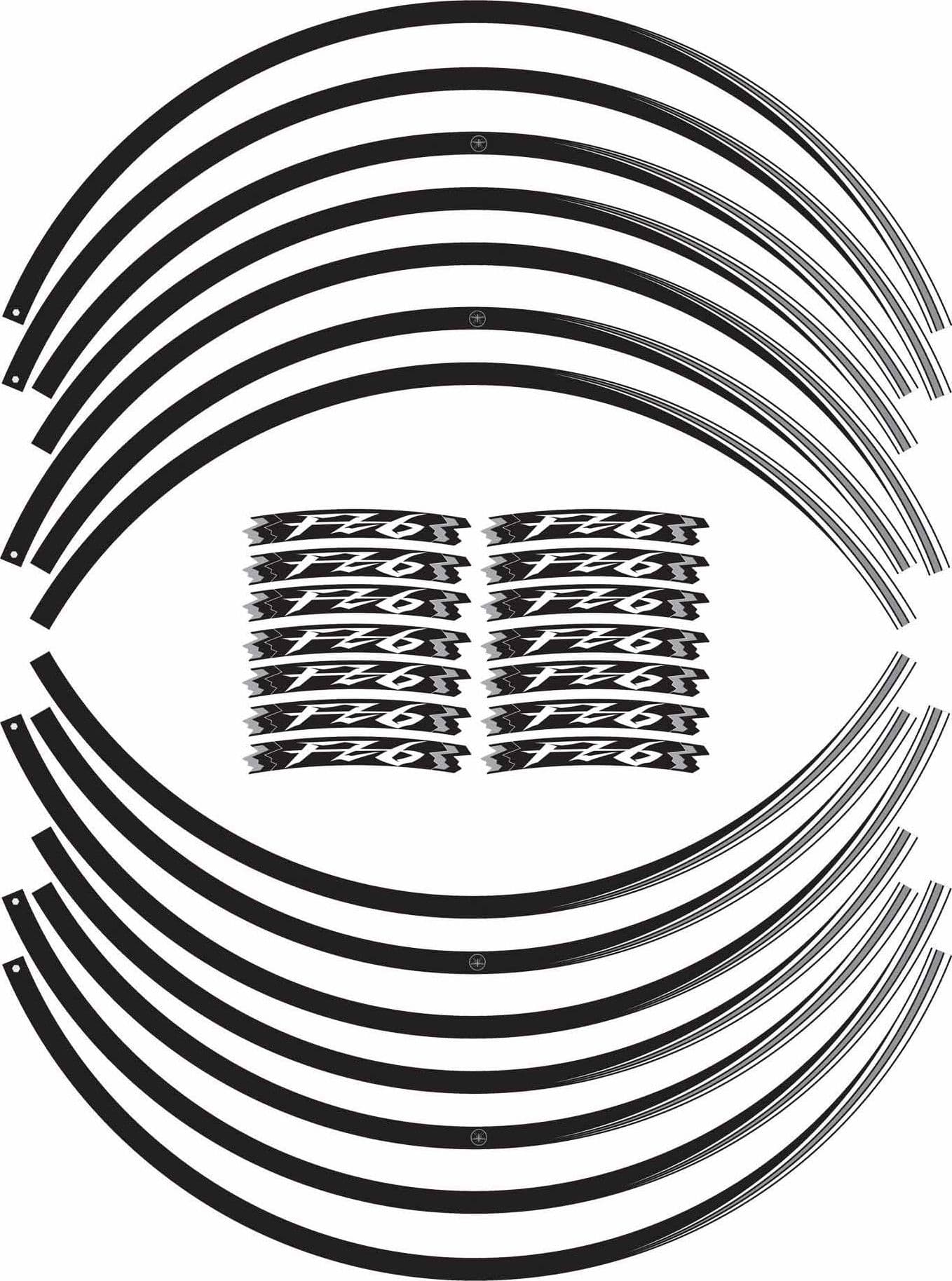 Strisce cerchi 17" compatibili con Yamaha FZ6 - 12