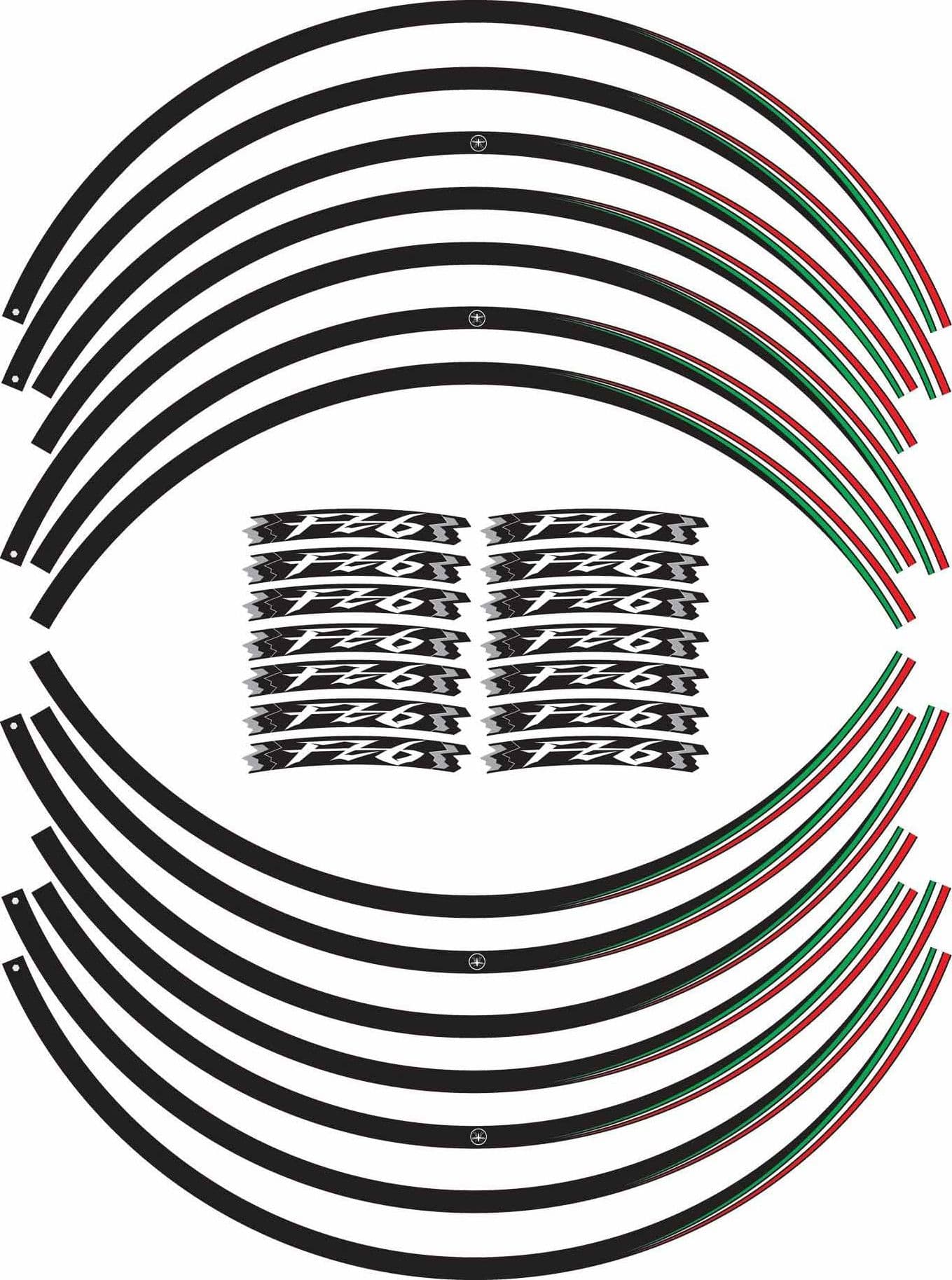 Strisce cerchi 17" compatibili con Yamaha FZ6 - 17