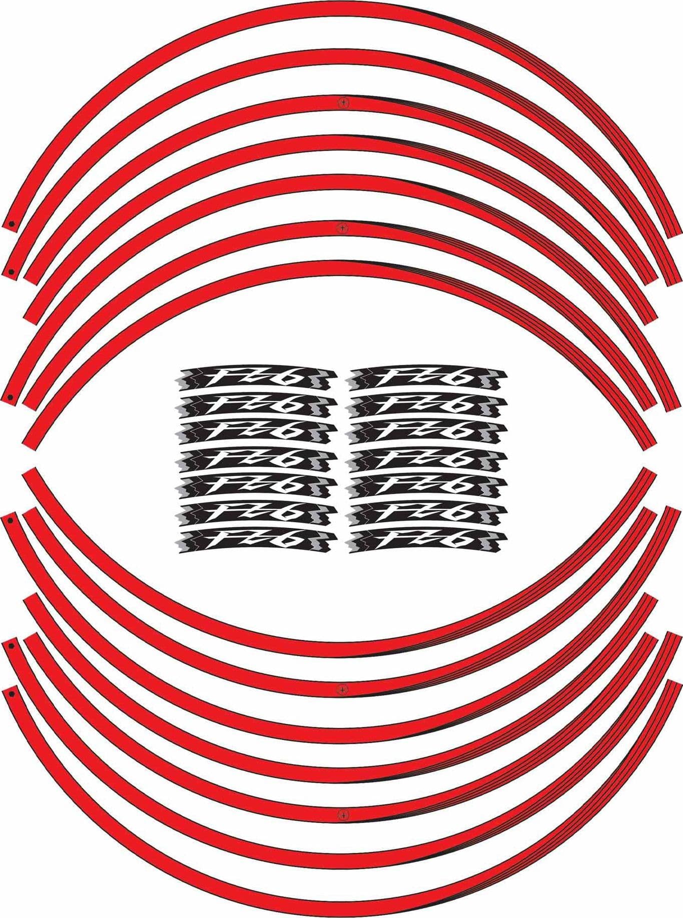 Strisce cerchi 17" compatibili con Yamaha FZ6 - 22