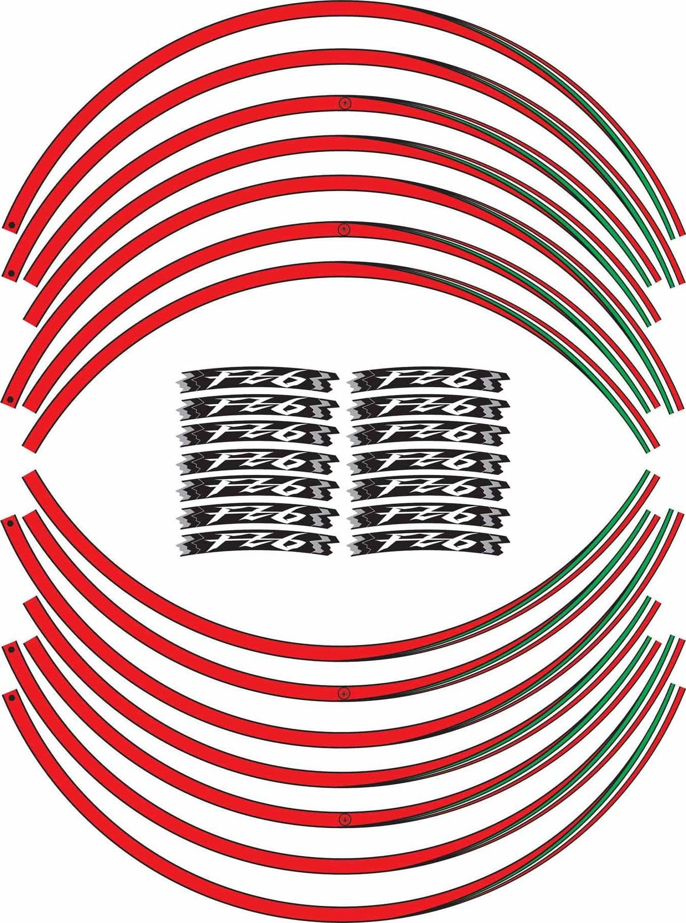 Strisce cerchi 17" compatibili con Yamaha FZ6 - 27