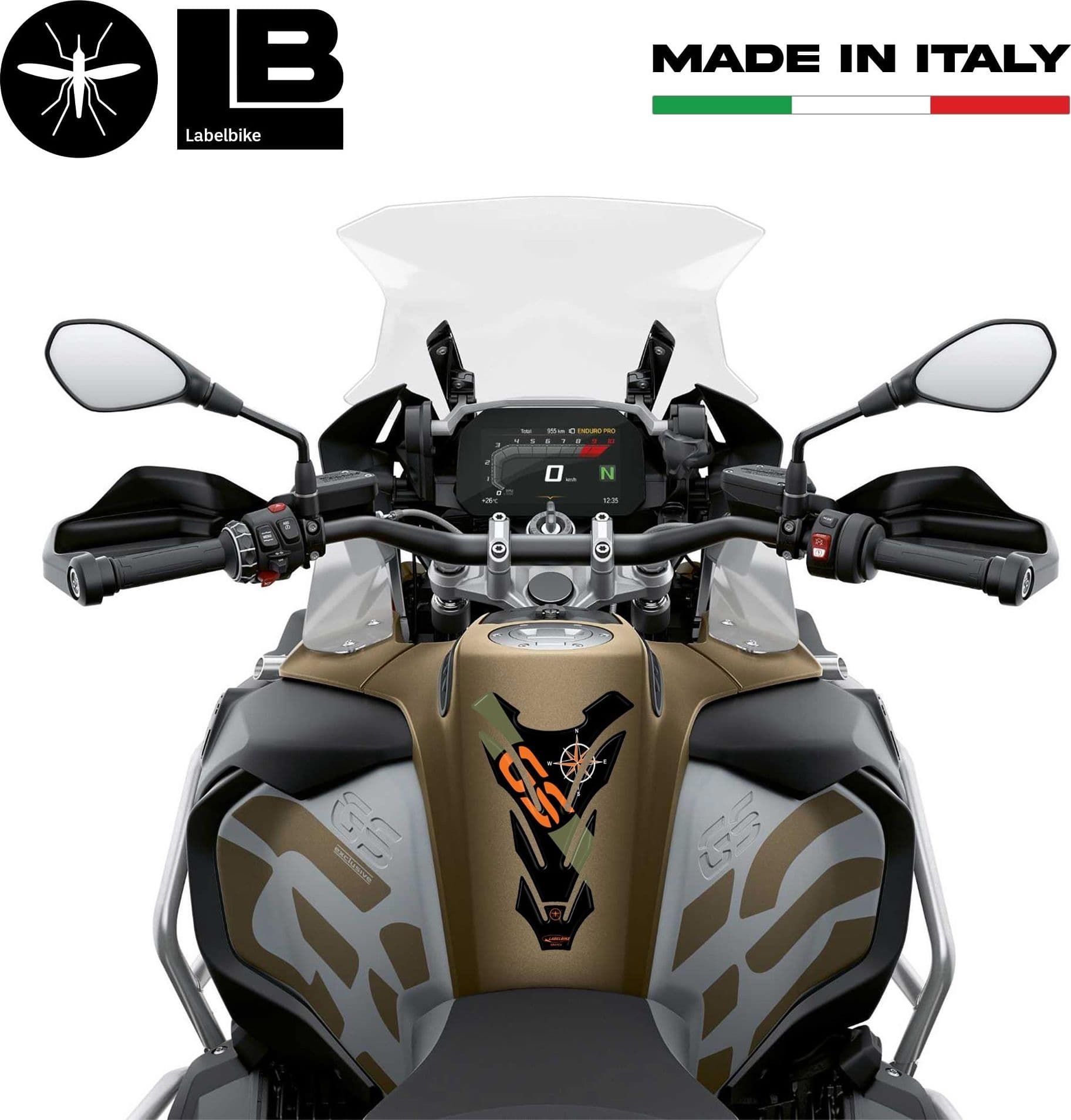 Paraserbatoio Adesivi-Stickers in Resina Gel 3D compatibile con Gs Bmw Gs - 3