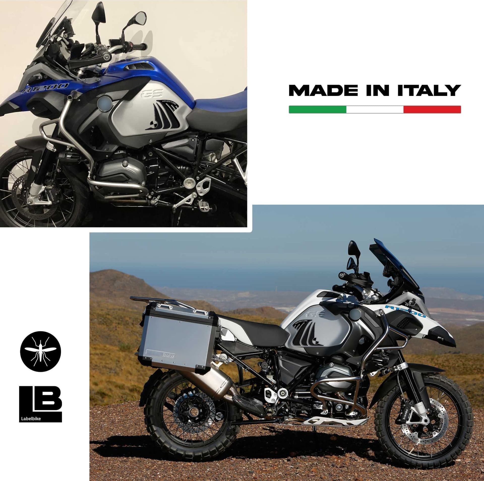 Adesivi 3D Protezioni Laterali compatibile con Bmw R1200 Gs Adventure 2014-16 - 2
