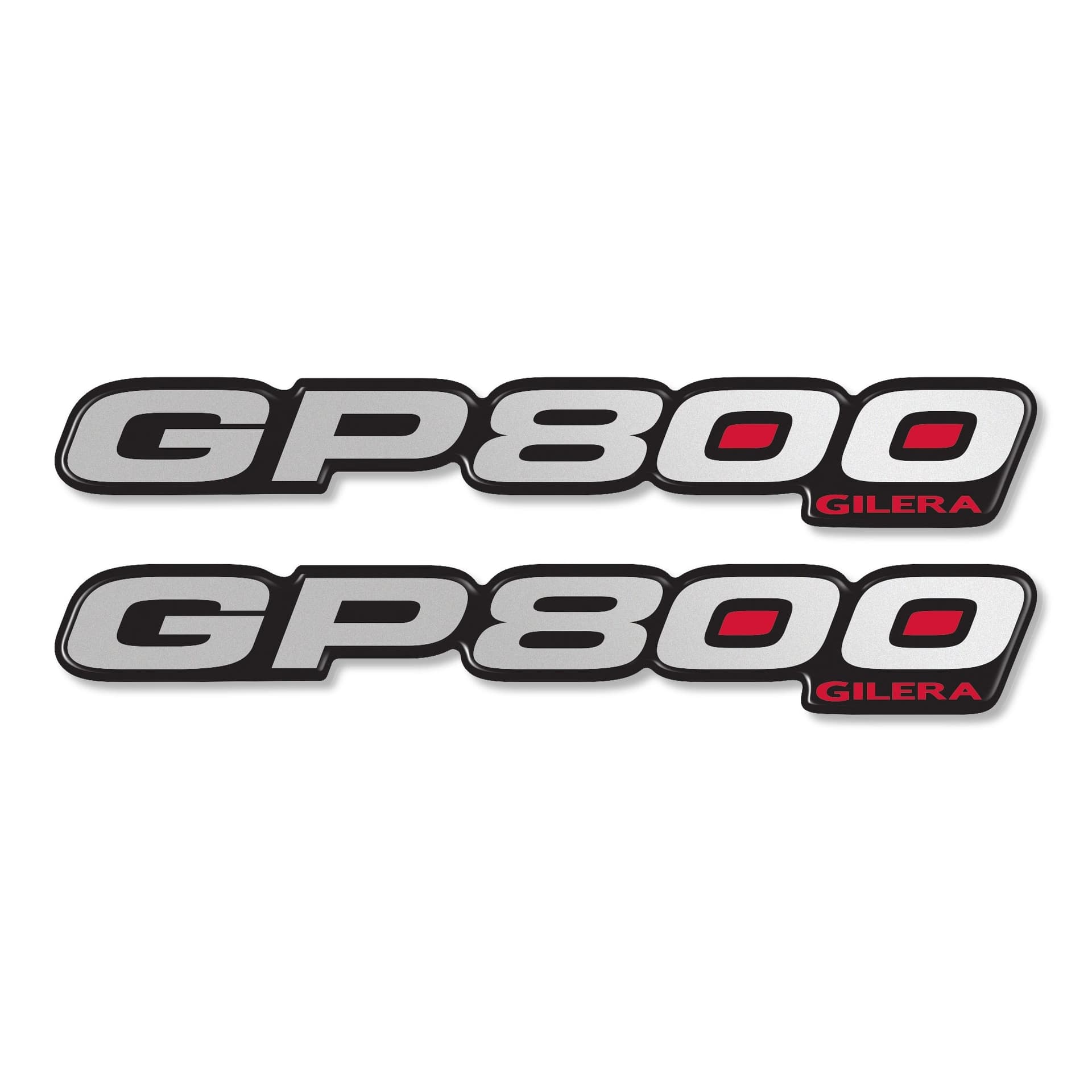 2 ADESIVI resinati GP 800 SCRITTE 3D COMPATIBILI per SCOOTER GILERA GP800 - 7