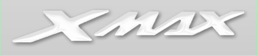2 ADESIVI/STICKERS 3D SCRITTA XMAX compatibili per SCOOTER YAMAHA X MAX 2010-2024 - 7