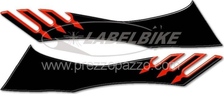 2 ADESIVI 3D GRANDI NERI-CARBONIO TUNING T MAX per SOTTO SELLA MOTO YAMAHA TMAX 08-11 - 8