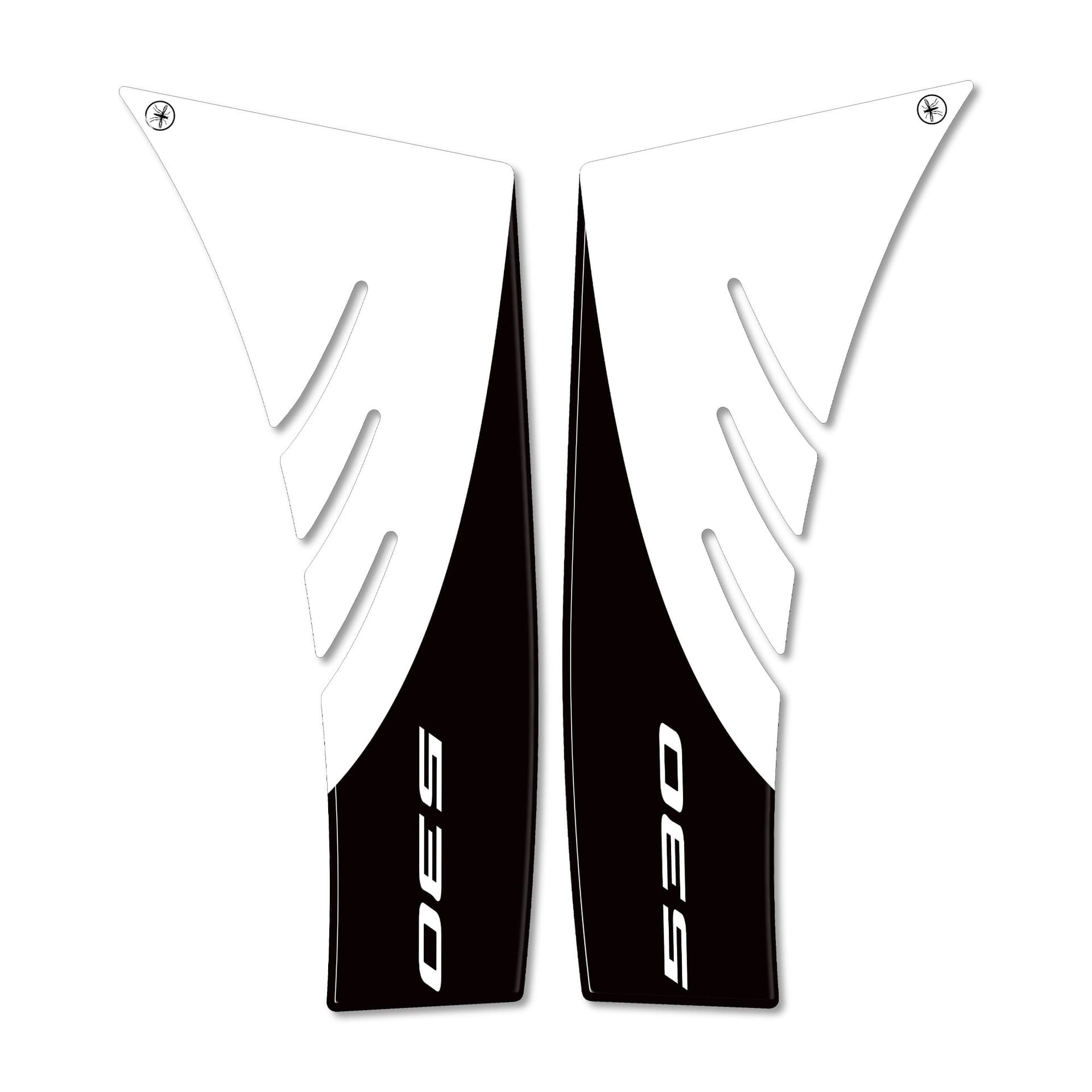 2 ADESIVI in resina 3D T MAX 530 compatibili per carena Scooter YAMAHA TMAX 2012-16 - 7