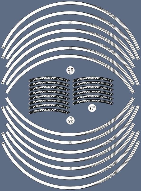 Kit strisce cerchi 17" compatibile con Yamaha Tracer 900 - 5