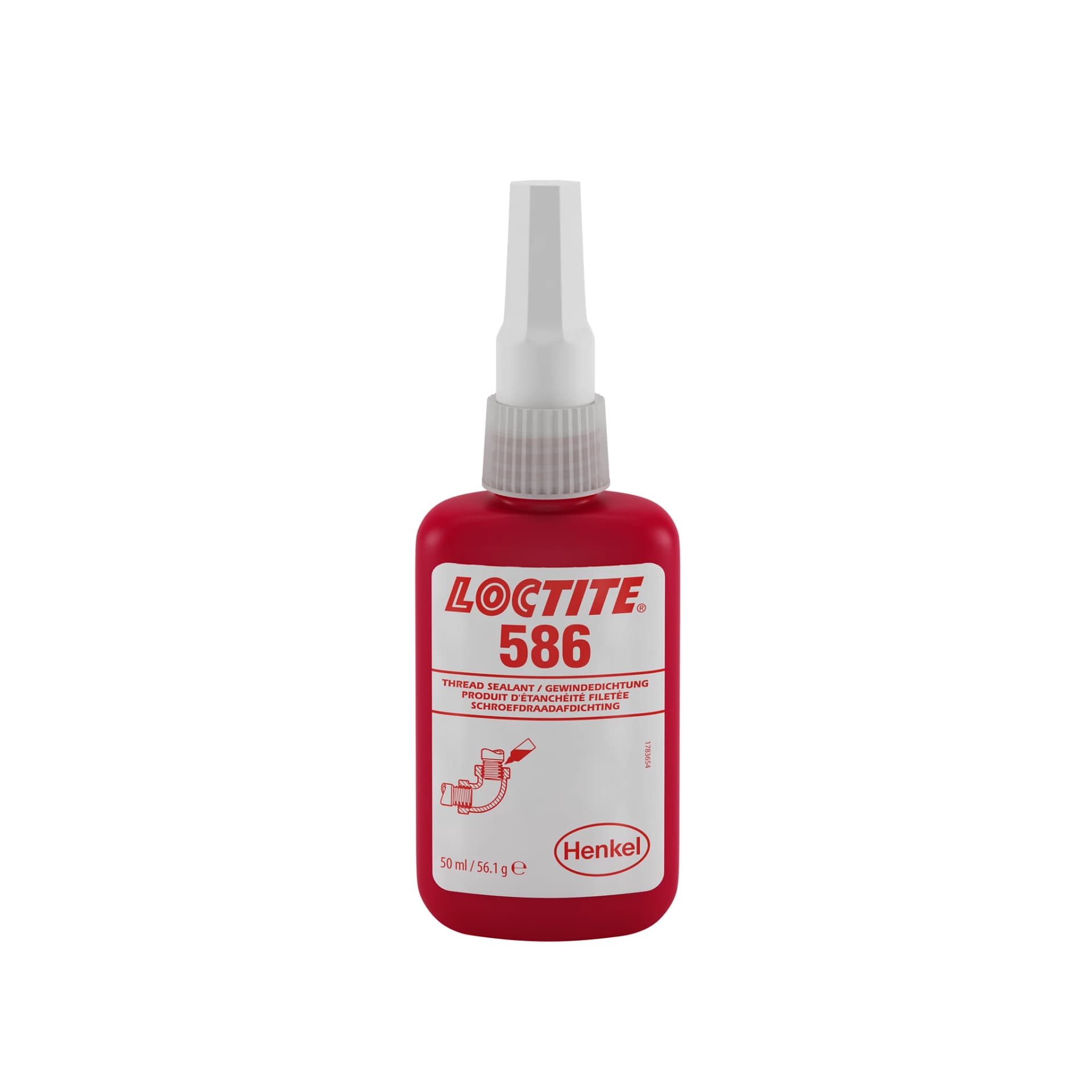 Loctite 586 COLLA ADESIVO 50ML BLOCCAGGIO SIGILLA RACCORDI TUBAZIONI METALLO - 2