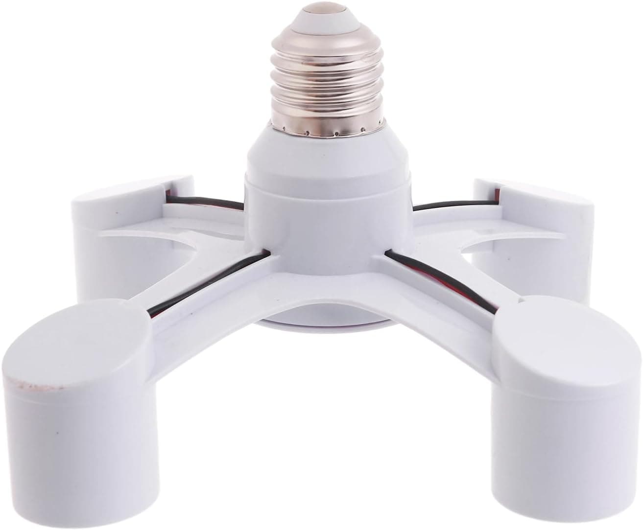 Adattatore 4-in-1 E27 lampadina Moltiplicare Lampadario Splitter con 4 postazioni bianco 220V - 2