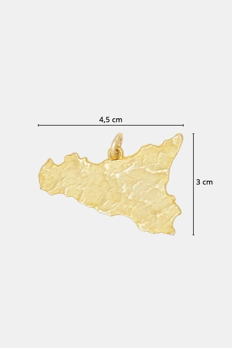 Ciondolo Sicilia ottone | Leclaf Sicily - 2
