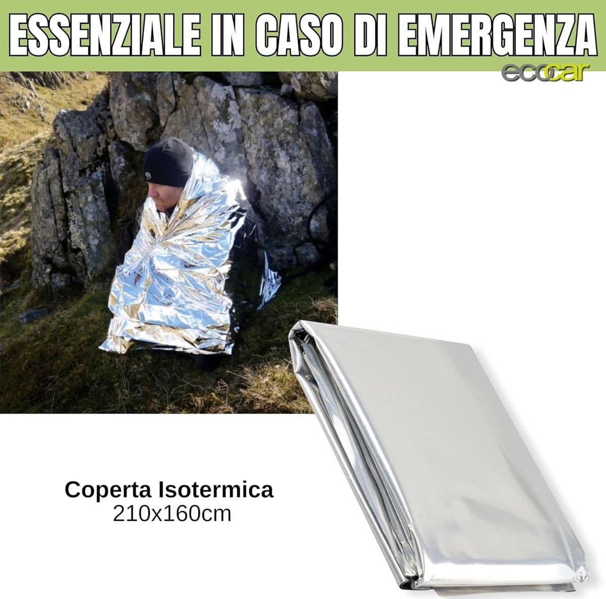 ECOCAR - Kit Accessori Auto, Valigetta di Primo Soccorso Medica, Triangolo Omologato e Gilet Catarifrangente - 6