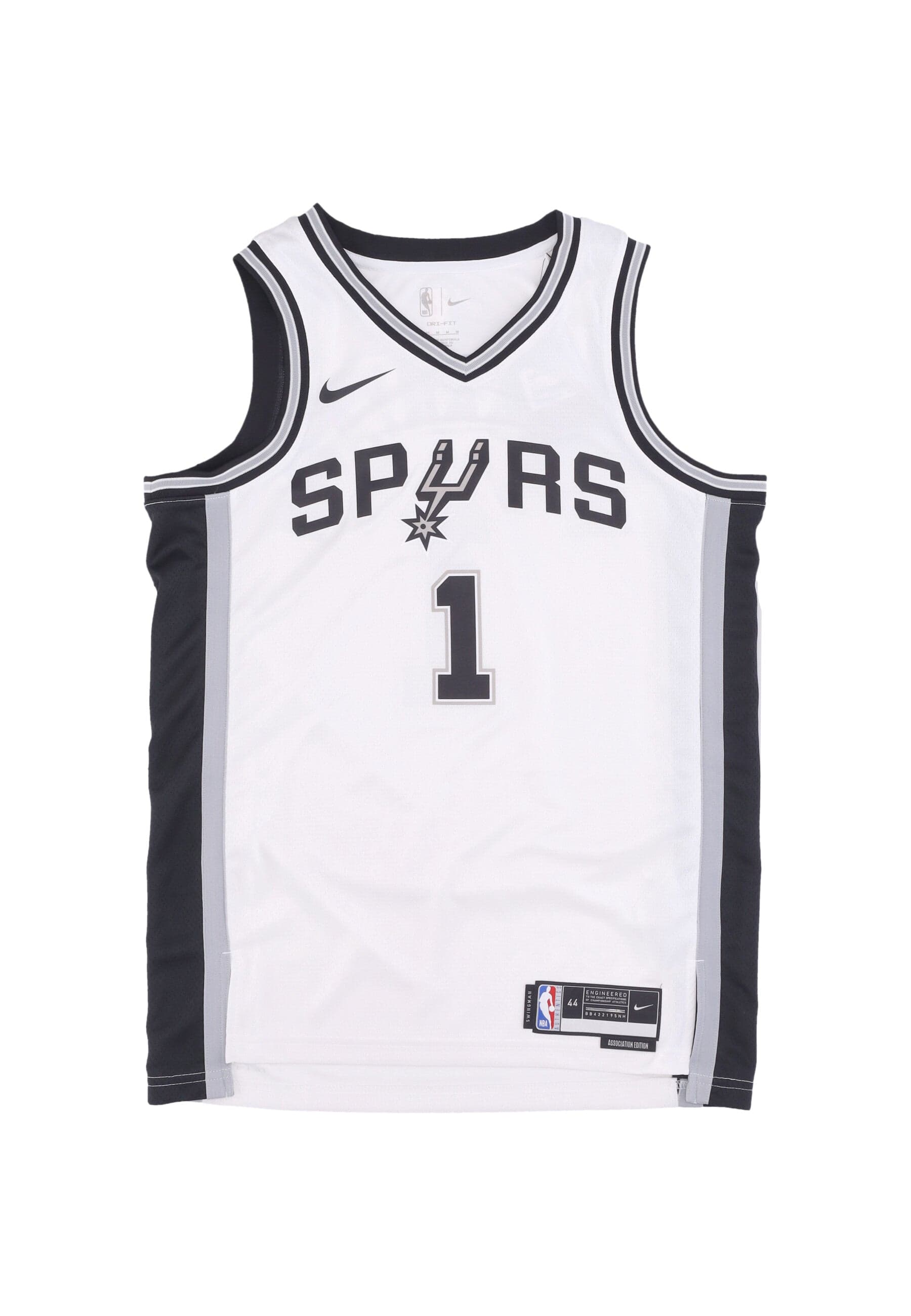 NIKE NBA Canotta Basket Uomo Nba Association Edition 2022 Dri-fit Swingman Jersey No 1 Victor Wembanyama Sanspu White – 2XL