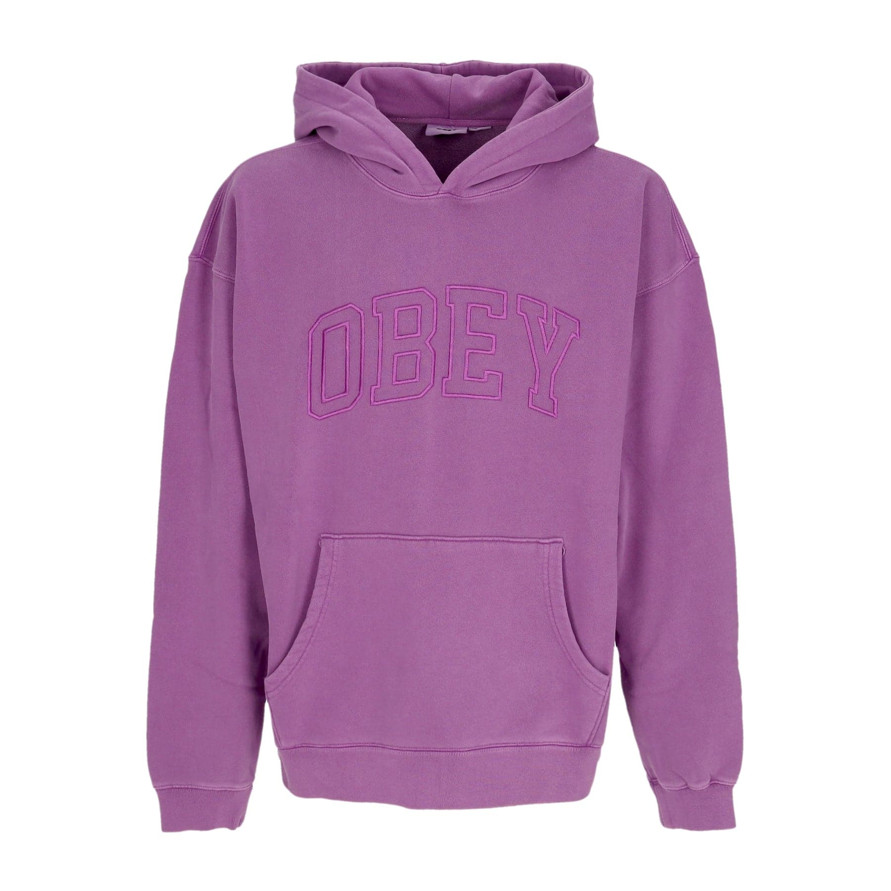 OBEY Felpa Leggera Cappuccio Uomo Pigment Collegiate Extra Heavy Hoodie Pigment Dewberry - 3