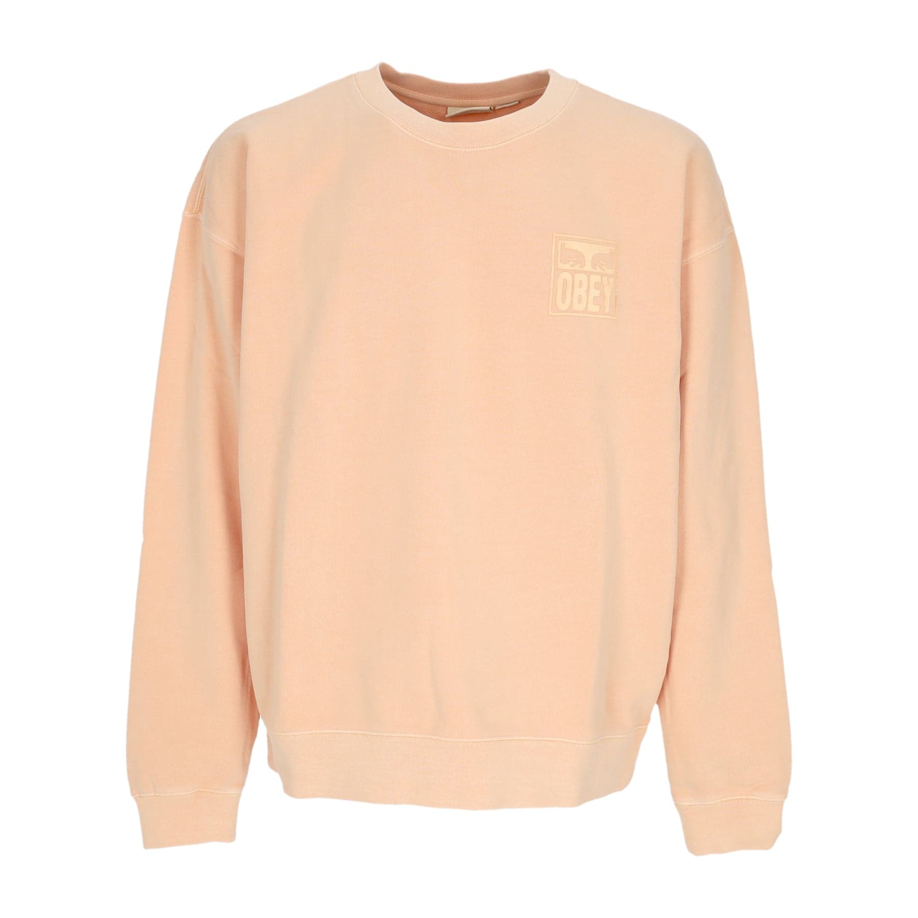 OBEY Felpa Leggera Girocollo Uomo Pigment Eyes Icon Extra Heavy Crew Pigment Peach Parfait - 3
