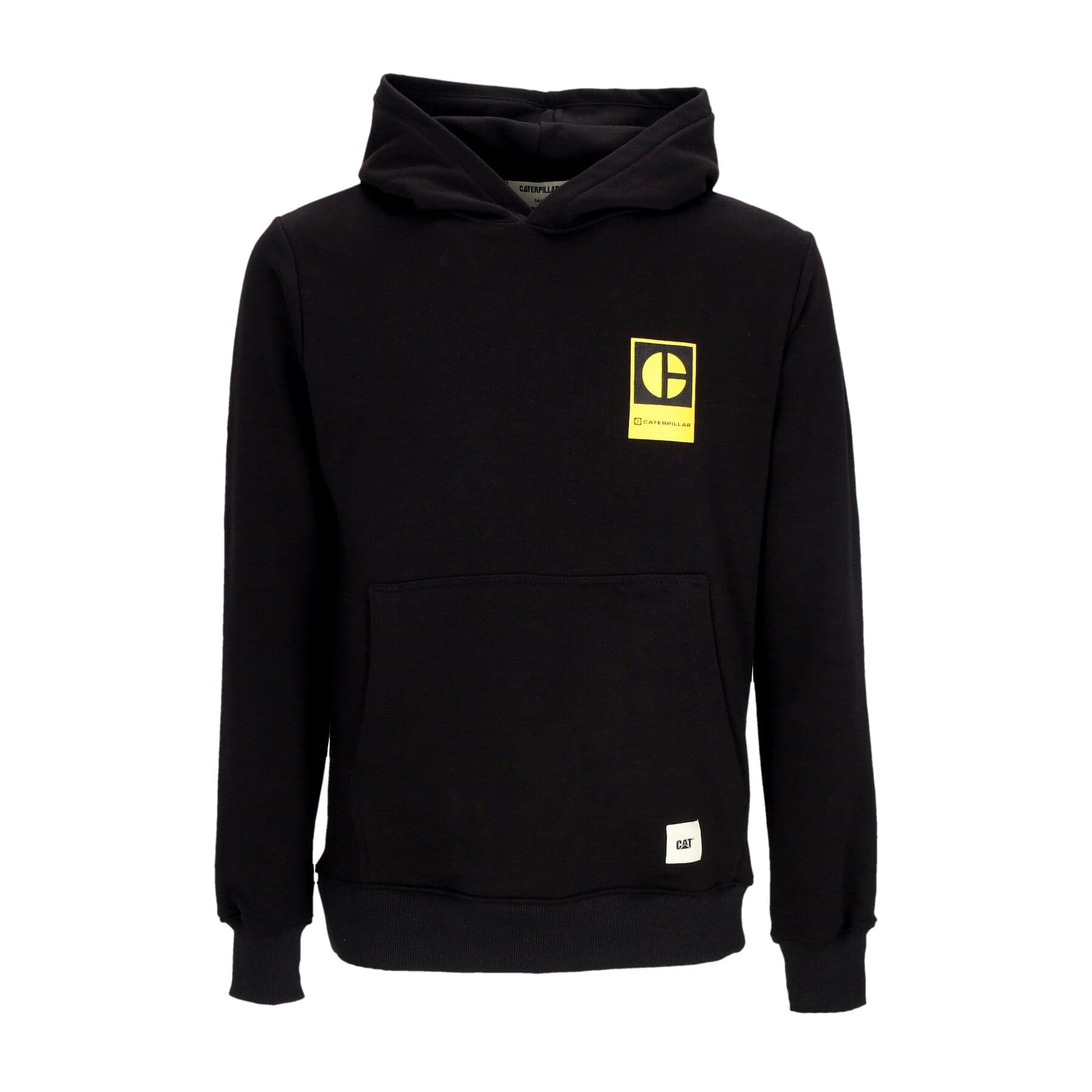 CATERPILLAR Felpa Leggera Cappuccio Uomo Block C Hoodie Black – XL – giacca